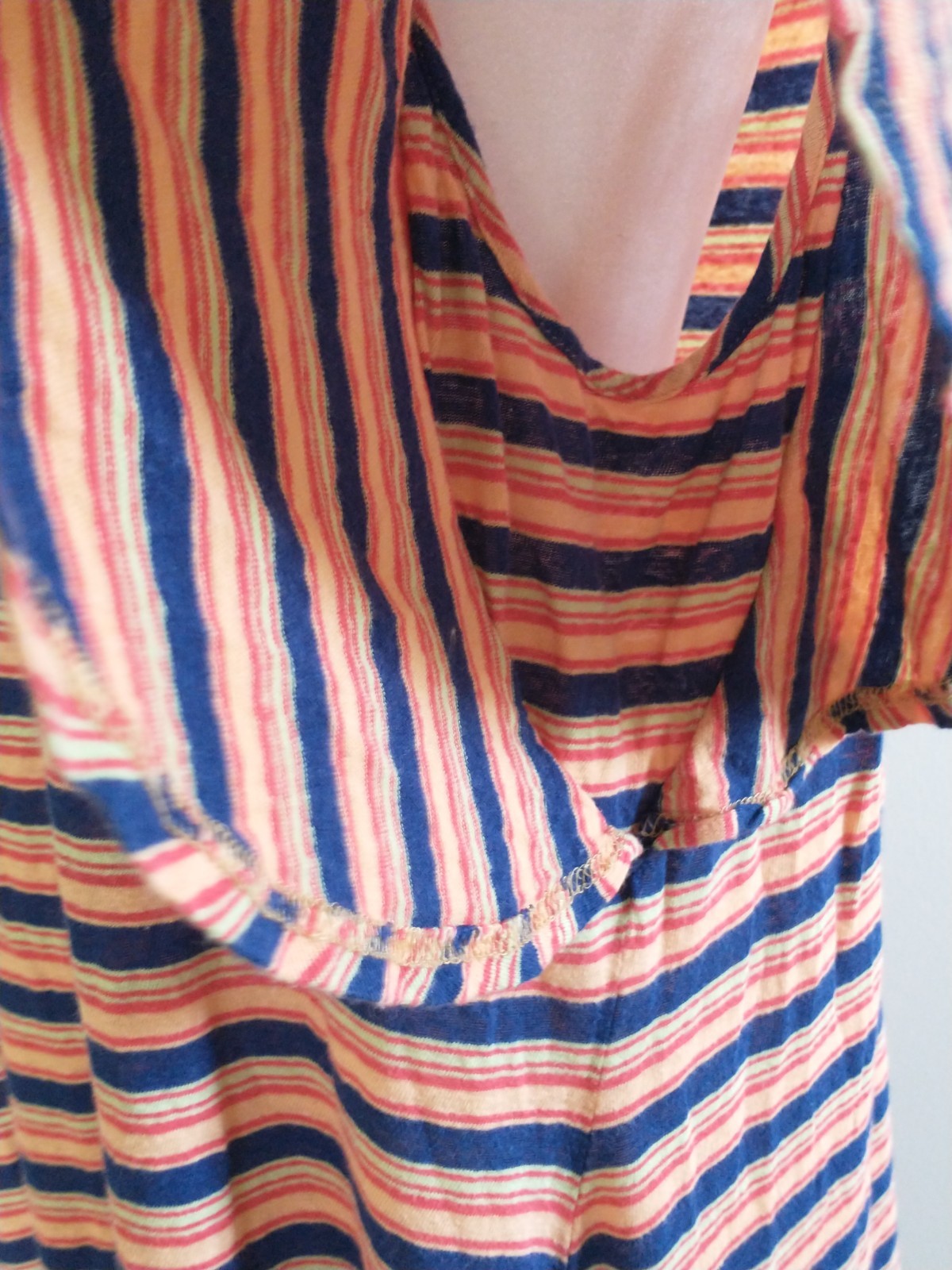 Modcloth Linen Striped Flutter Sleeve Swing Dress Women’s Plus 1X Retro Vintage