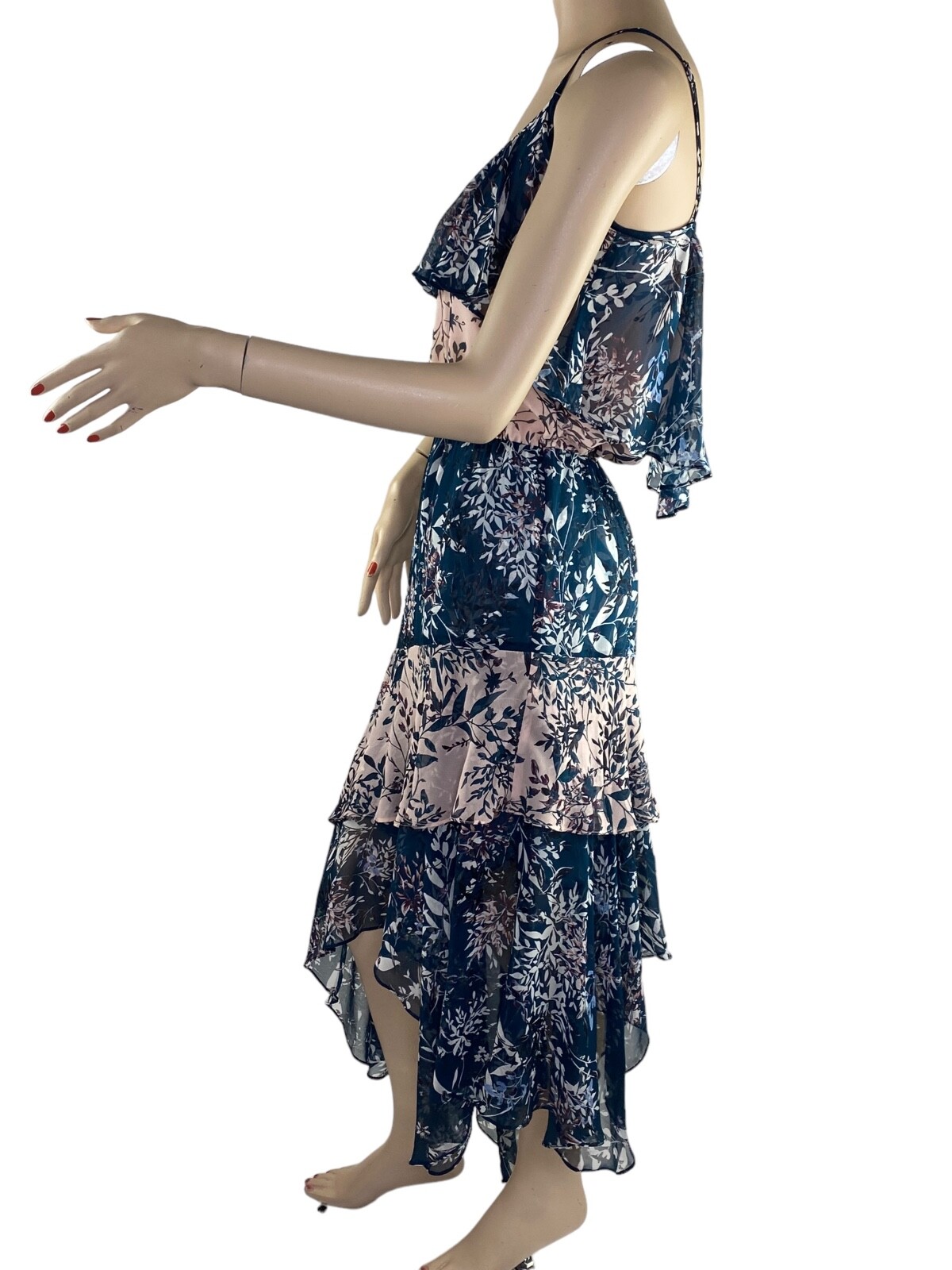 NWT $348 PARKER Silk Dress Boho Chic Festival Coquette Midi to Maxi XS