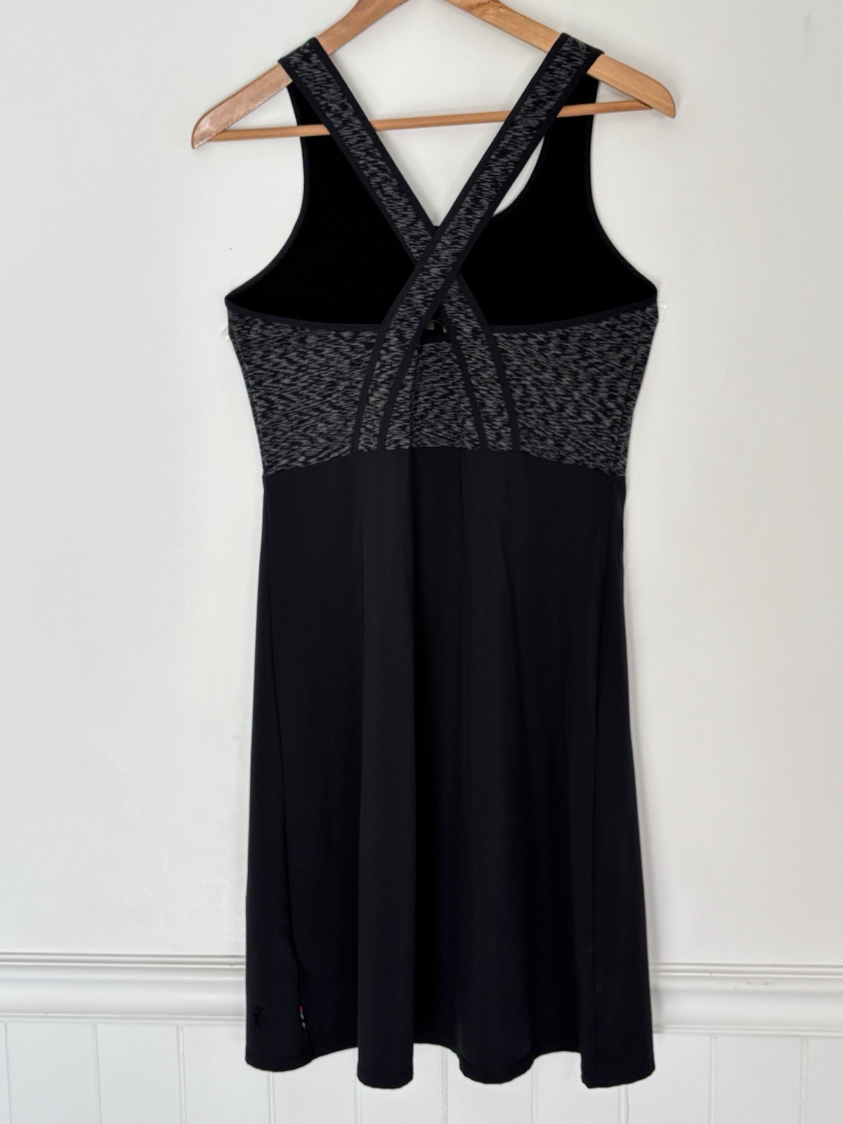 Smartwool Willow Lake Midi Dress Merino Wool Lightweight Black Women’s Small d97