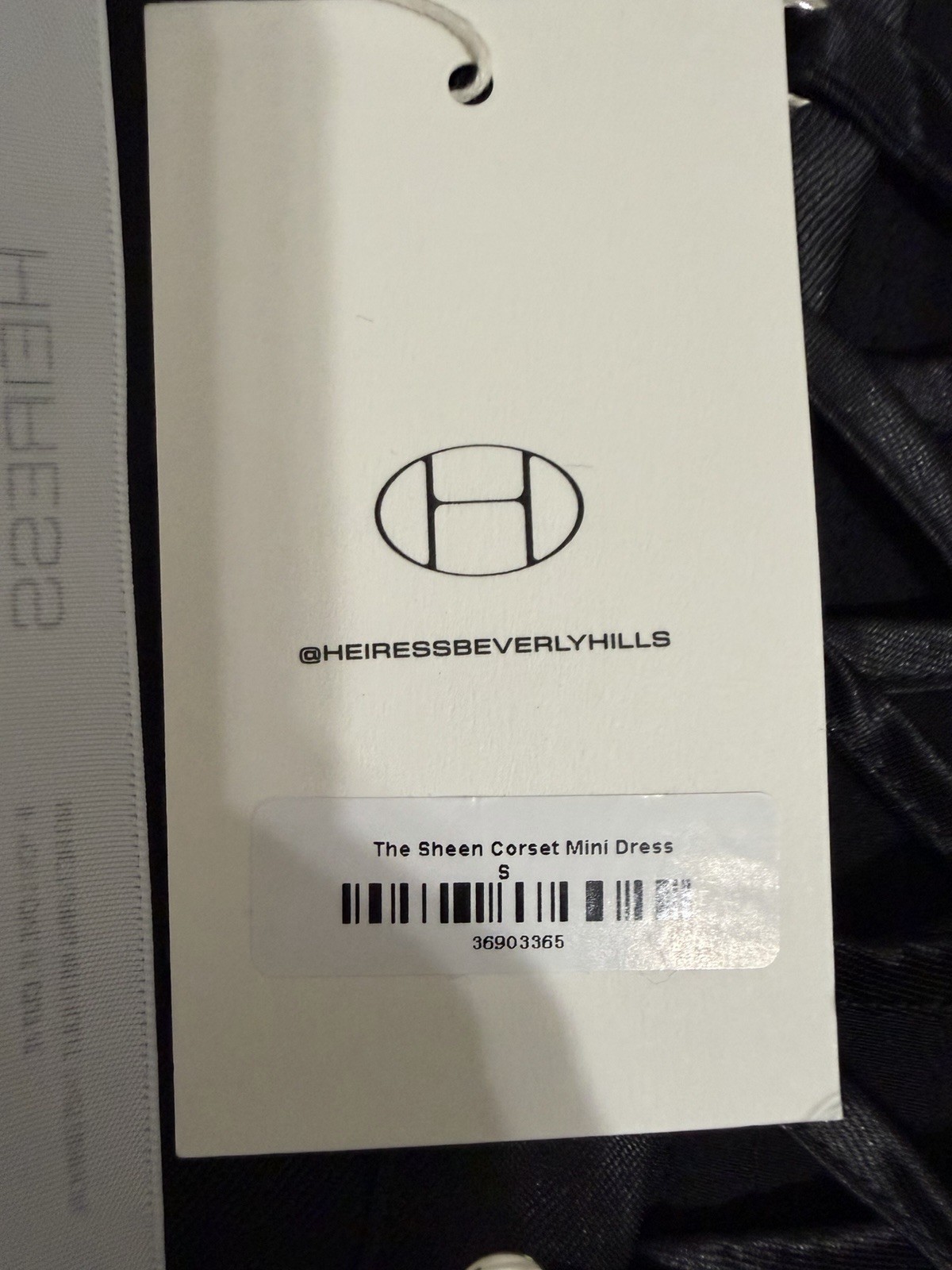 NWT Heiress Beverly Hills Sheen Corset MiniDress Black Small S Strapless Bodycon