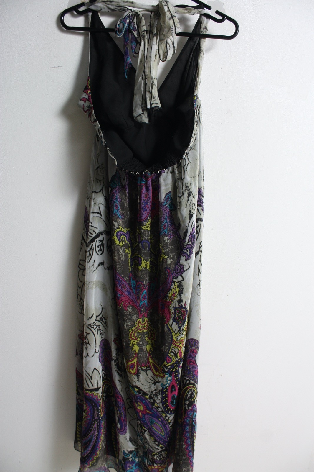 Next Womens Floaty Frill Halter Maxi Dress – Grey – Size 18 (j78)
