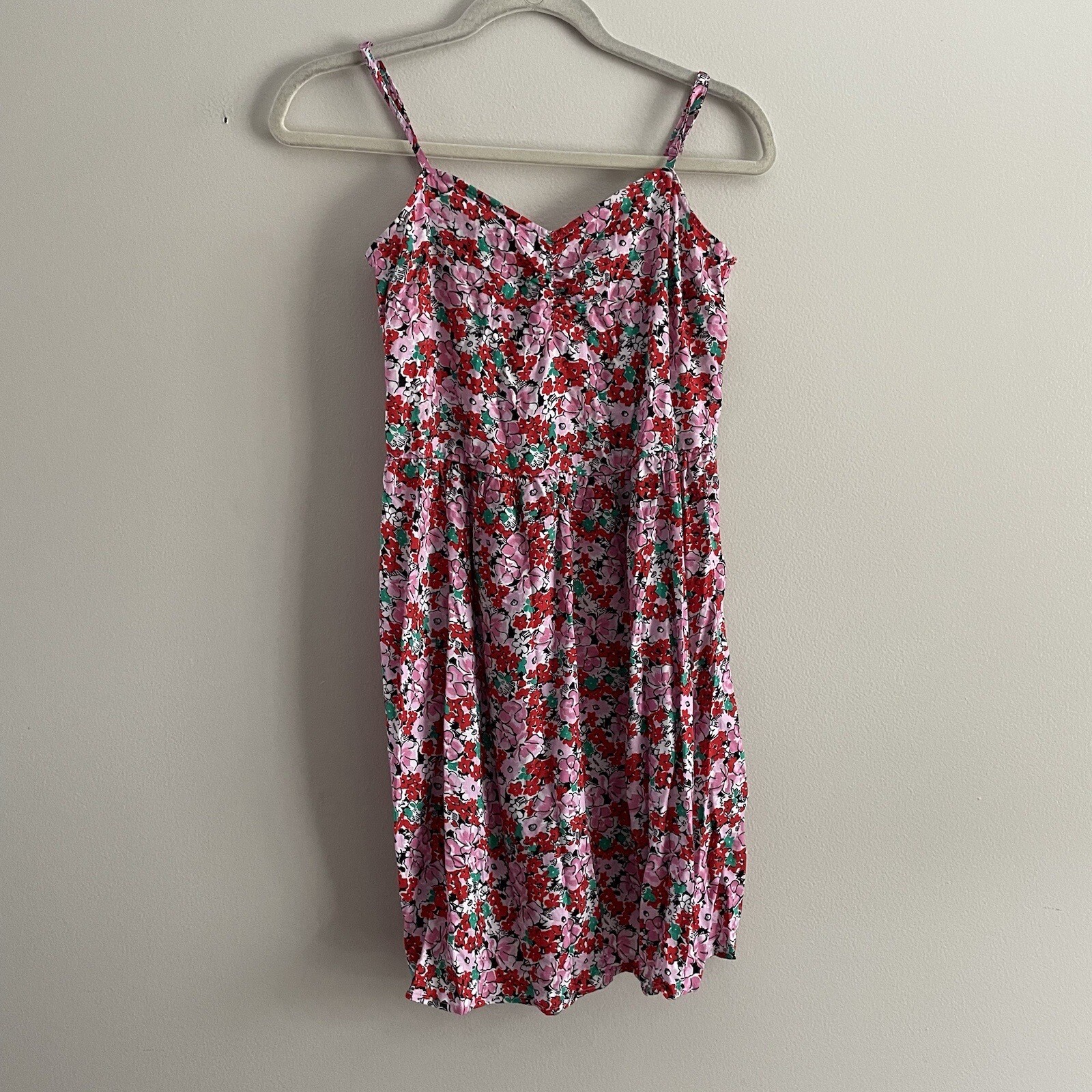 Miss Selfridge Women SZ 4 Multicolor Floral Adjustable Strap Sundress NWT