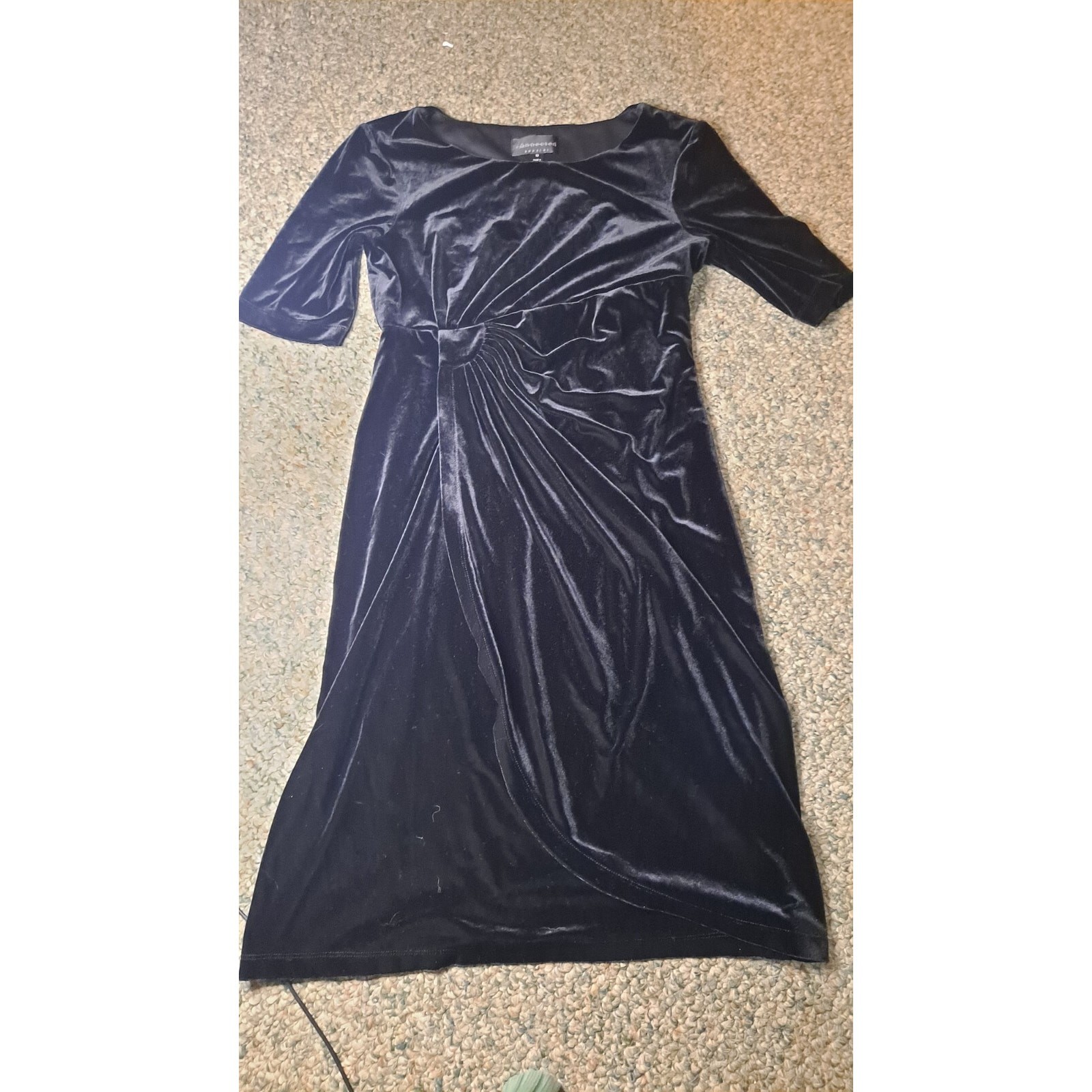 CONNECTED BLACK DRESS Size 10 LITTLE BLACK DRESS PETITE VELVET DRESS NWT NEW