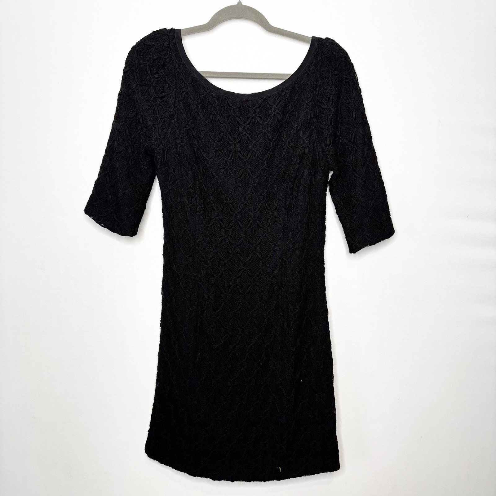 Frock by Tracy Reese Black Lace Sheath Dress Size 10 Pullover Knee Length