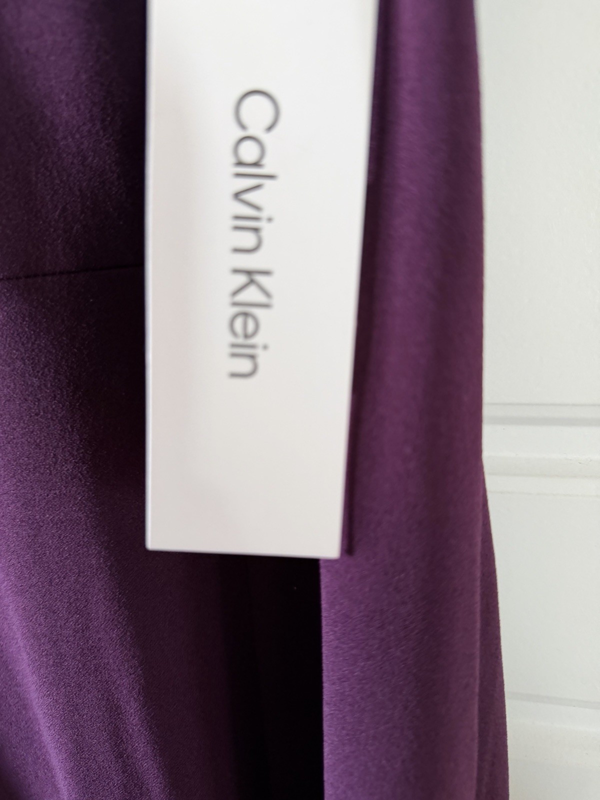 Calvin Klein Womens Aubergine Purple Modi Dress Size 14 $134.00