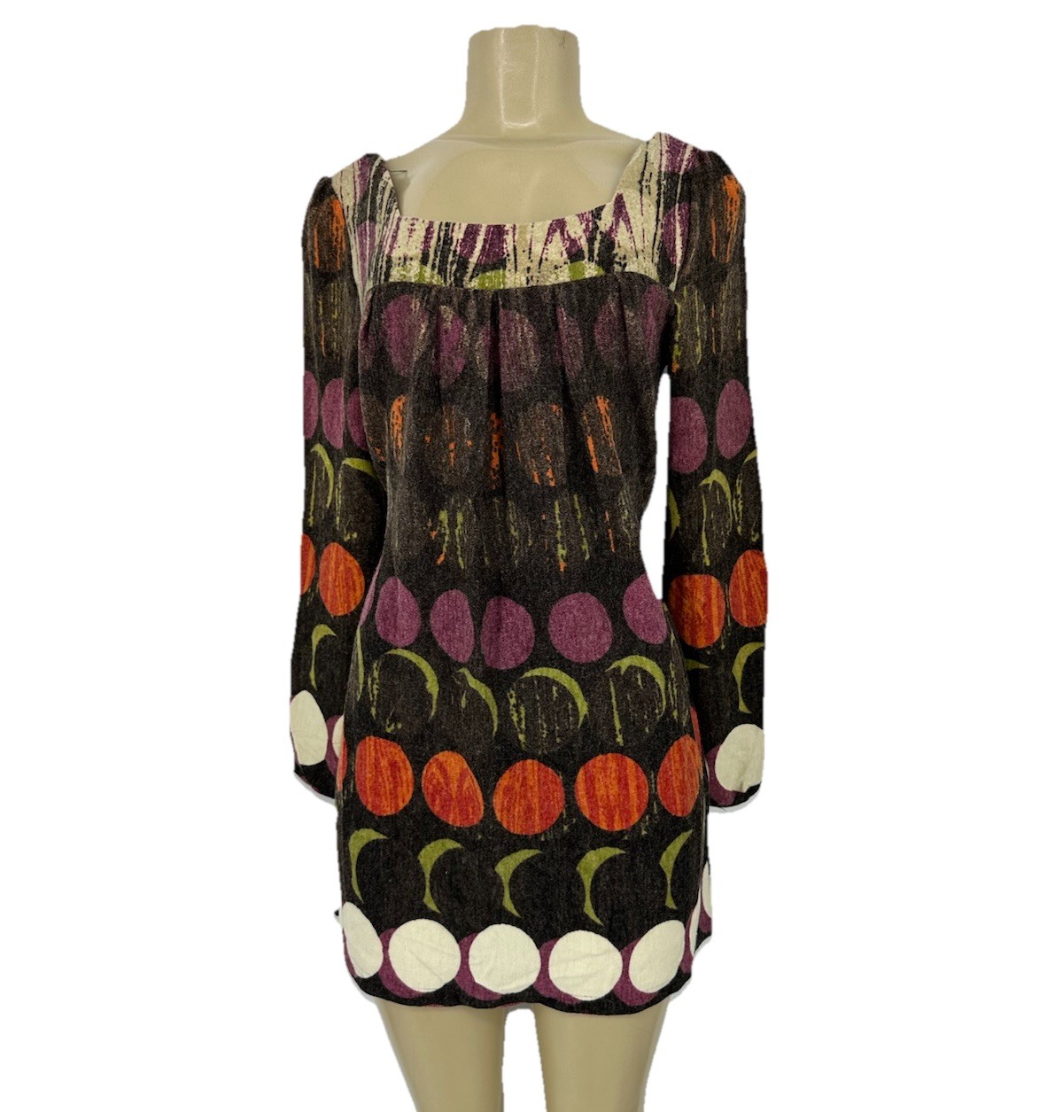 NEW Aryeh Medium Women Mini Tunic Dress Long Sleeve Acrylic Blend 19-12