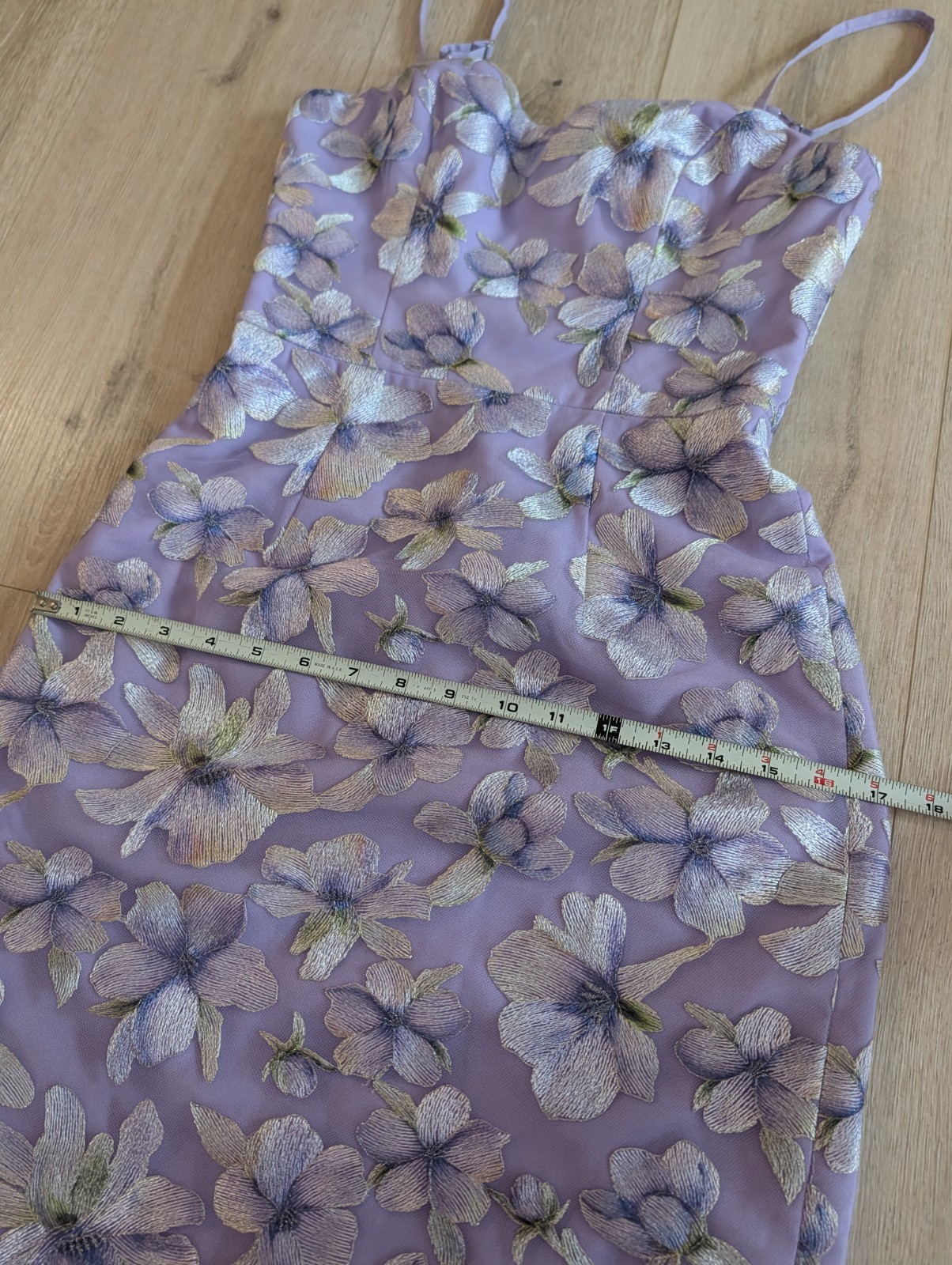 NWOT Dress the Population Blakely Lilac Floral Midi Dress XS