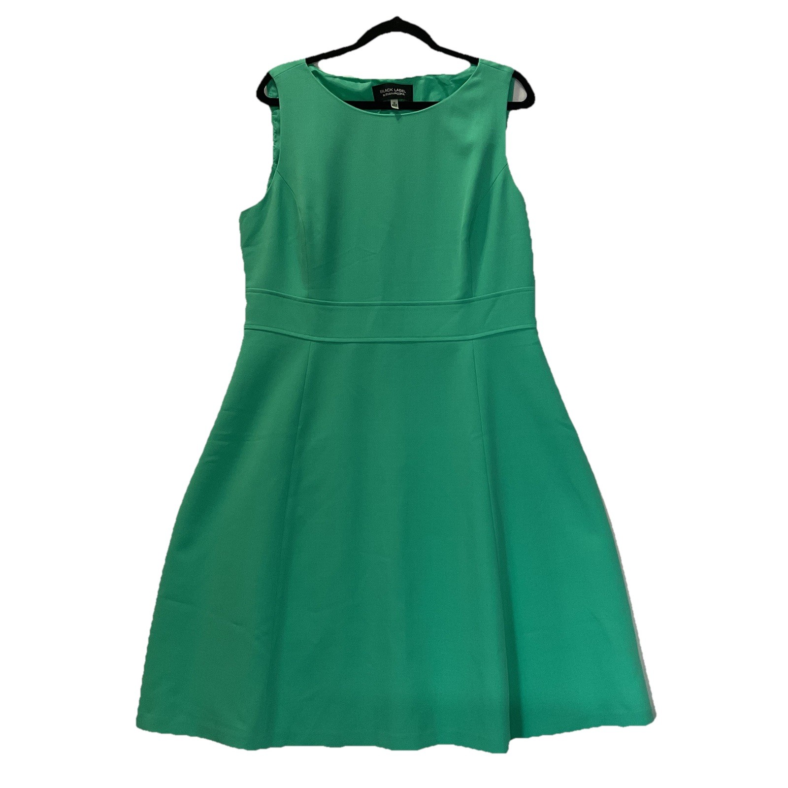 Evan Picone Black Label Spring Green Women’s Sleeveless Fit & Flare Dress Sz 14