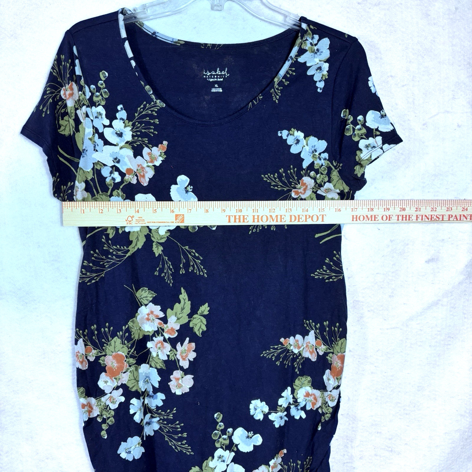 Isabel Maternity By Ingrid & Isabel Floral Print Dress XL Blue
