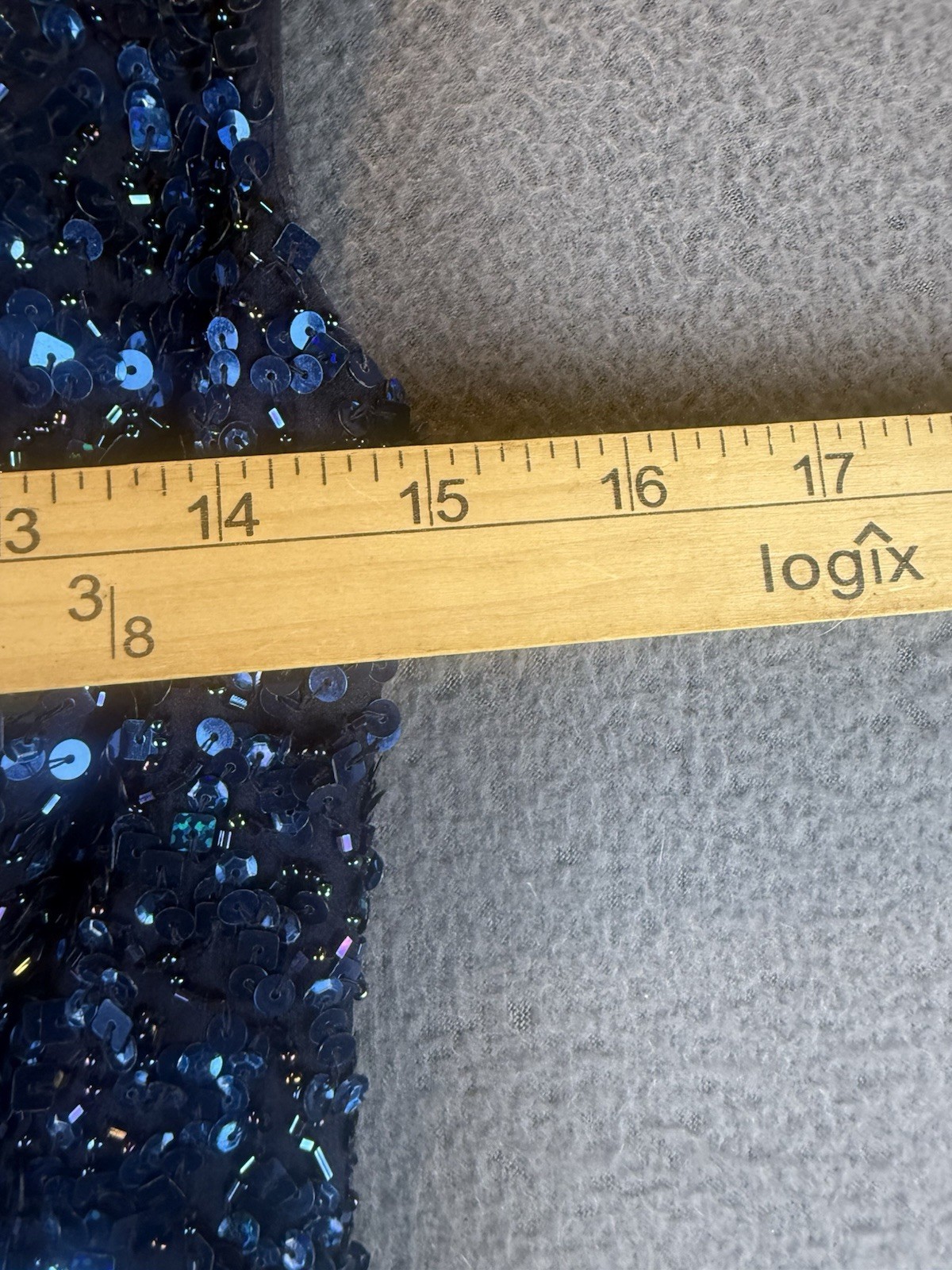 Scala Mini Dress Sequin Vintage Womens Size4 Blue Beaded Lined Pure Silk
