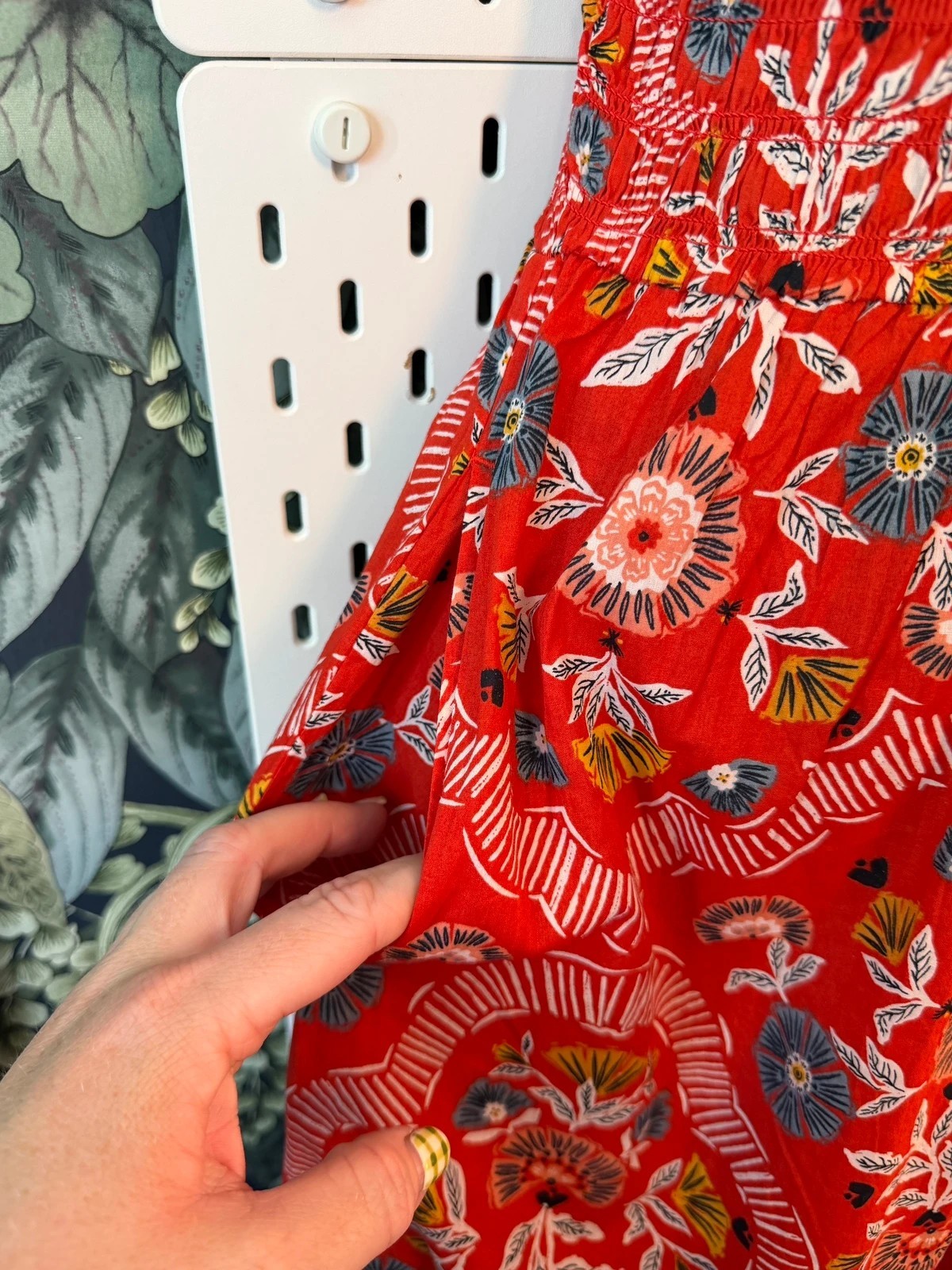 Seasalt Cornwall Sleeveless Meadowsweet Dress Size 18 Midi Cotton Tomato Red