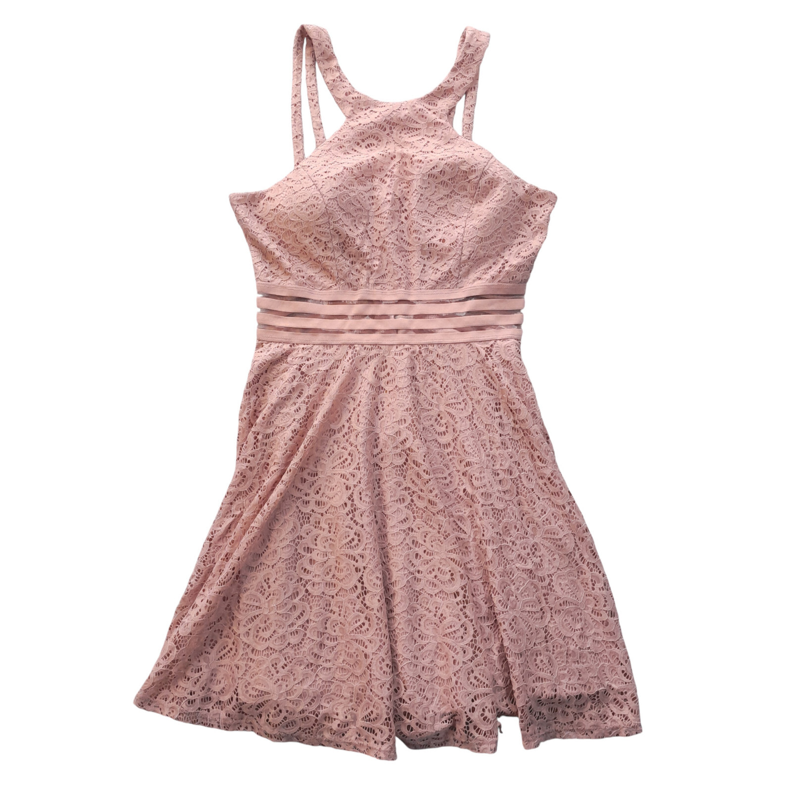 G.S.L. sleeveless dress Teen/junior Medium/crepe pink/full lining/1/4 zip