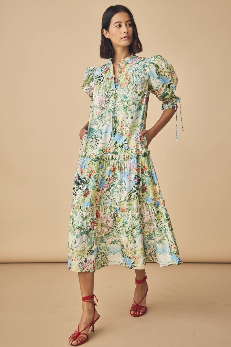 Hunter Bell Dress Womens Large Holloway Garden Party