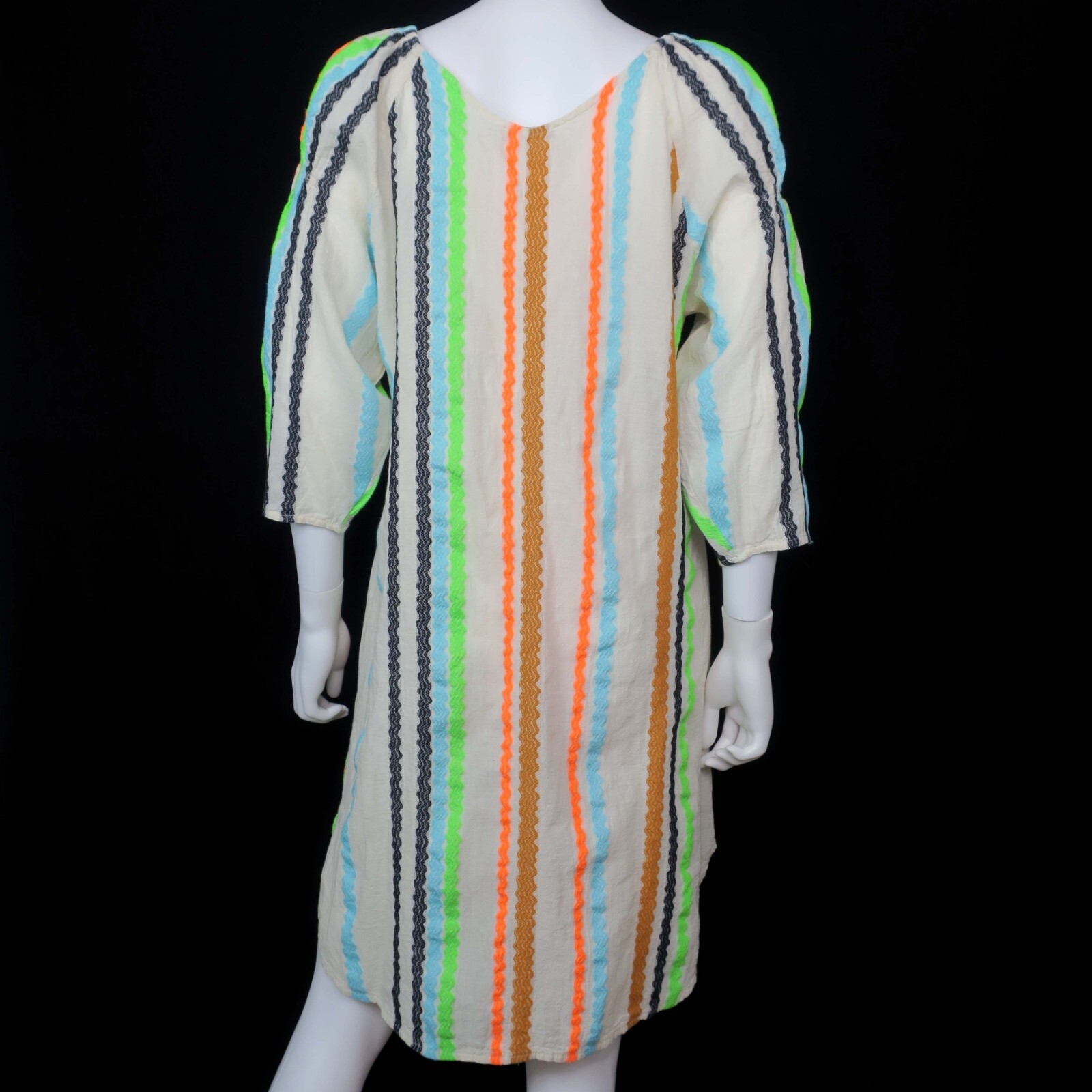 Devotion Twins Rhodolitis Stripe Dress Tunic Button-up Pockets Women’s Small