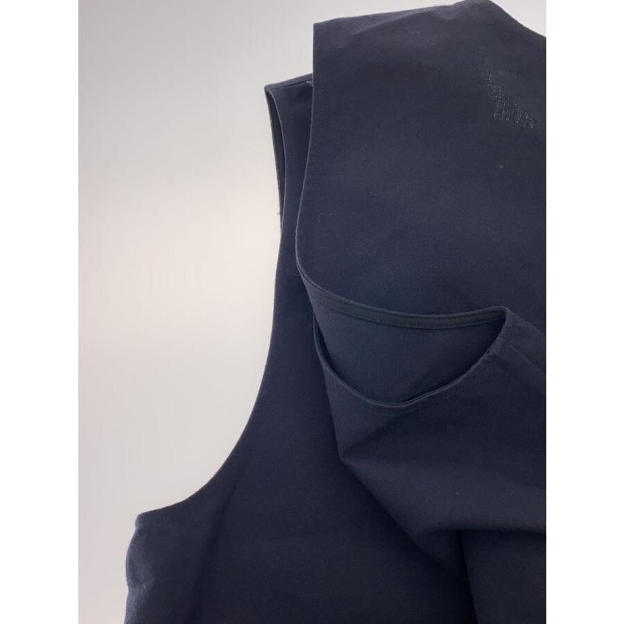 MARGARET HOWELL Navy Wool Cotton Sleeveless V Neck Dress Size 1 Japan