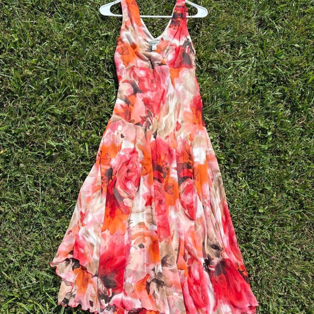 Dressbarn Y2K Floral Midi Dress Size 6
