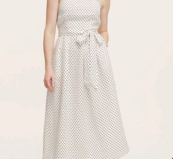 Kate Spade White Dot Dress Size M