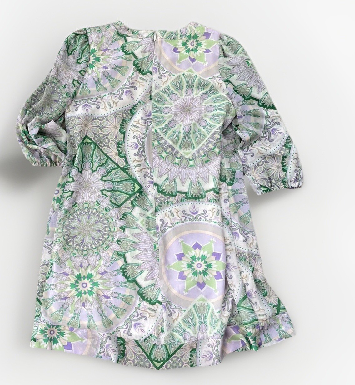 Eva Mendes For New York & Company Purple White Medallion Dress Size S Lined