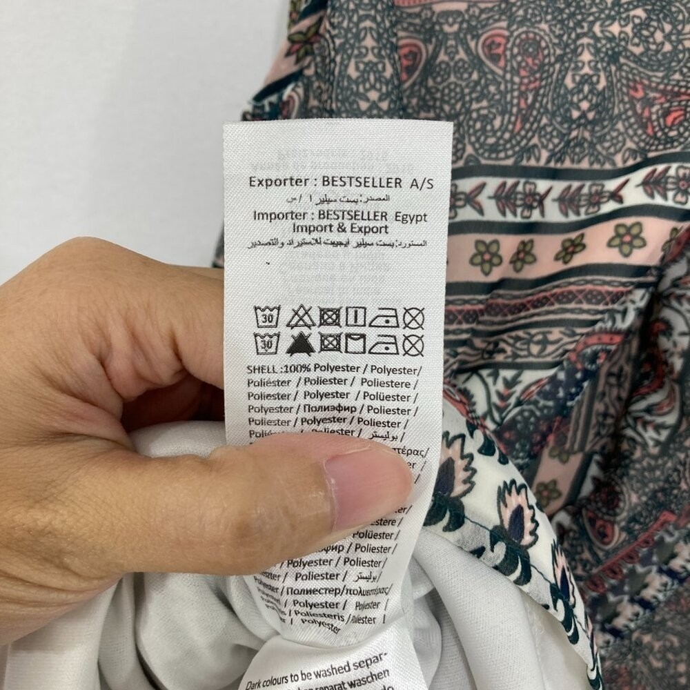 Junarose size 14 Multicolor Patchwork Boho Print Maxi Dress Feminine Vacation