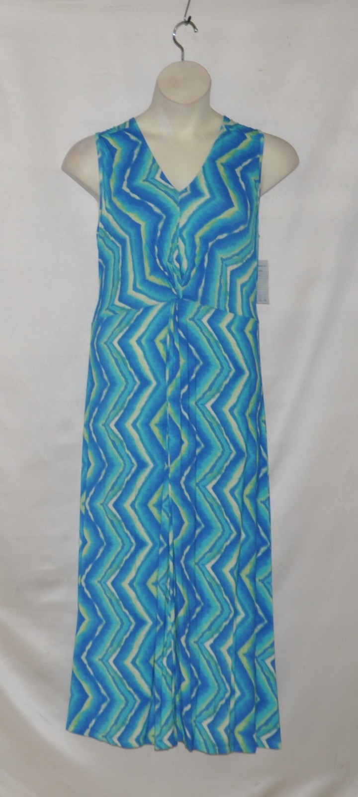 Belle by Kim Gravel Printed Knit Dress With Front Detail Size 1X Turquoise