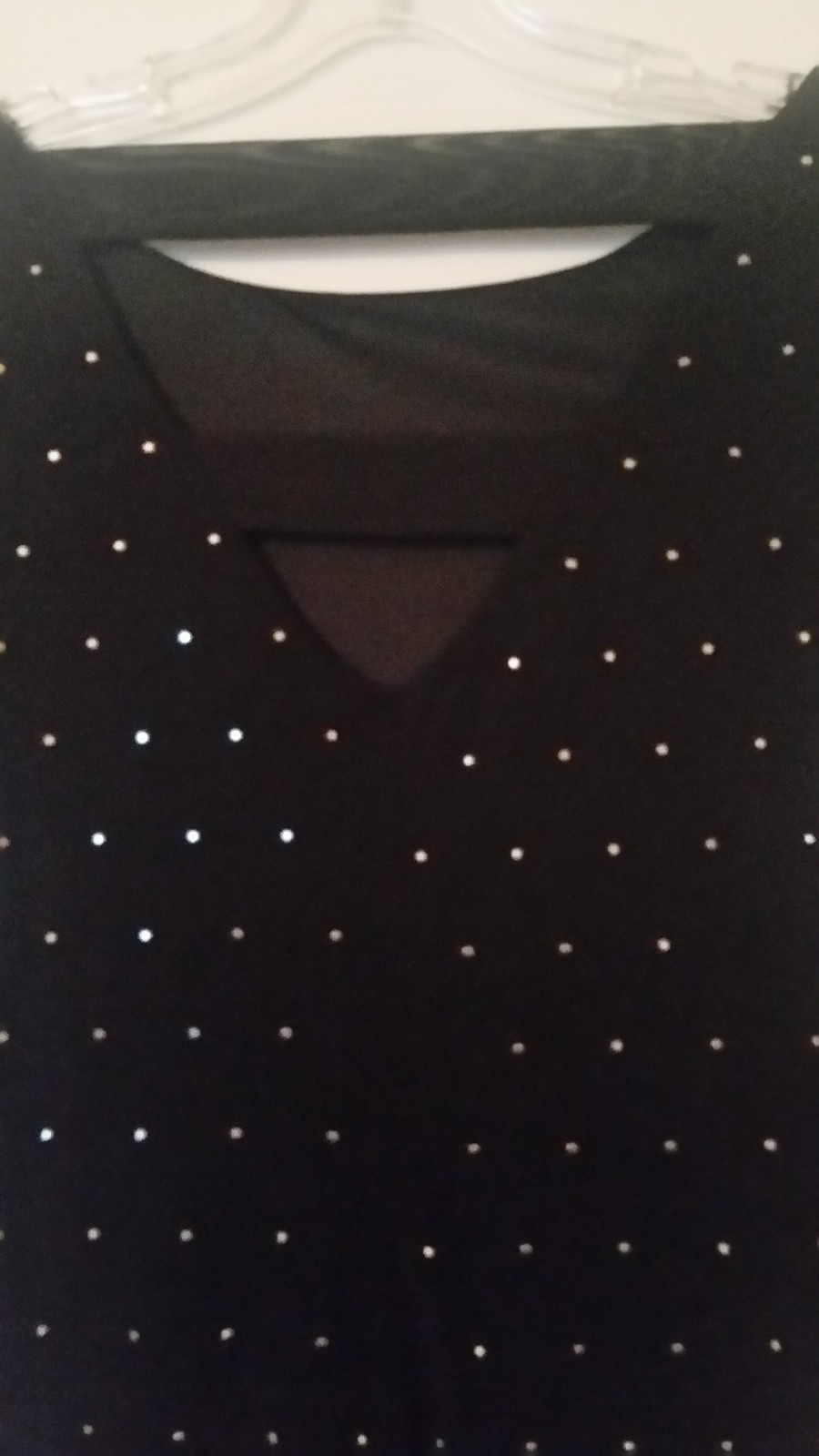Express new black polyester nylon 3/4 sleeves embellished dress XS extra small
