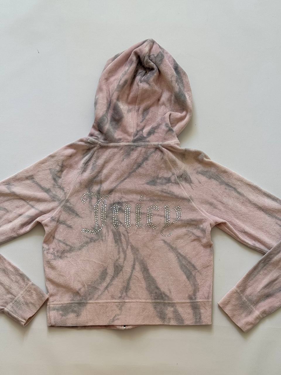 Juicy Couture Velour 2 Piece Hoodie Dress Set Sparkly Logo Size S