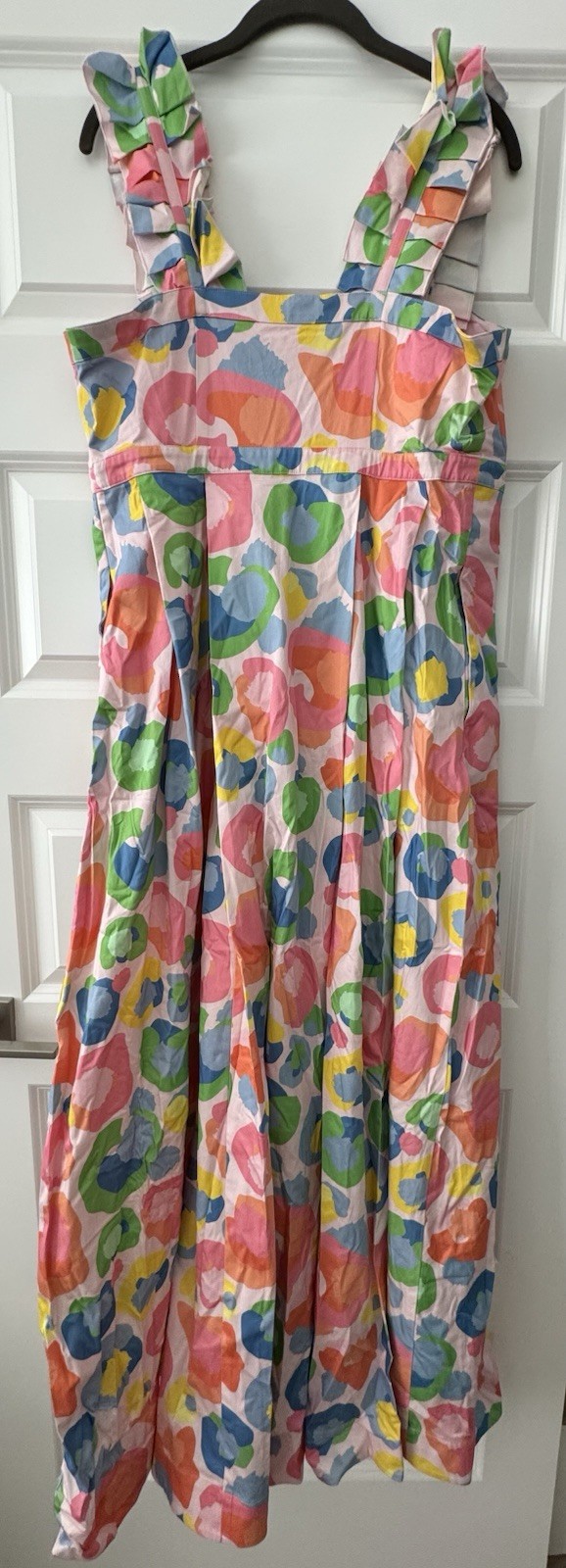 NWT Emily McCarthy Candy Cheetah Empire Maxi Dress Size Large