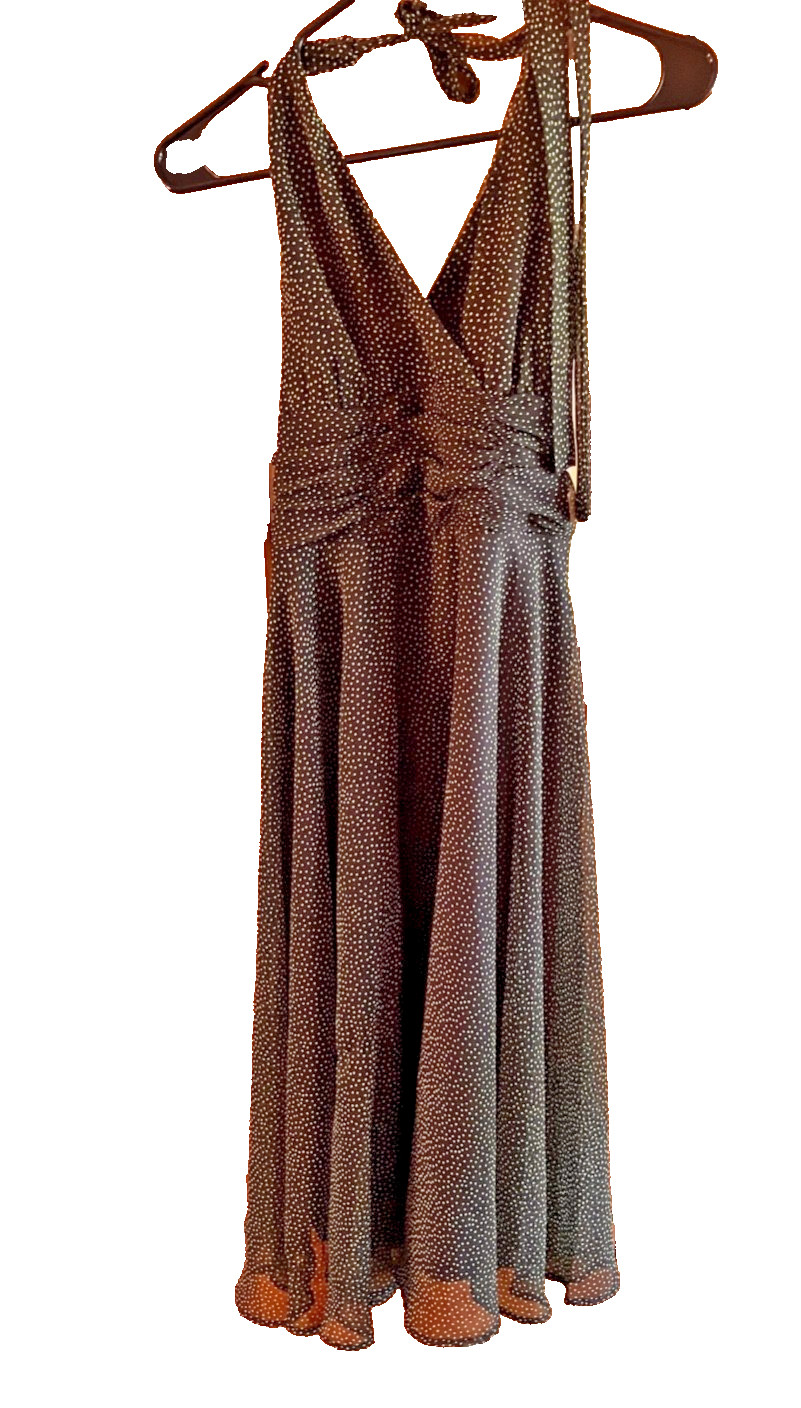 Connected Apparel Size 8 woman Halter dress 100% Polyester lined