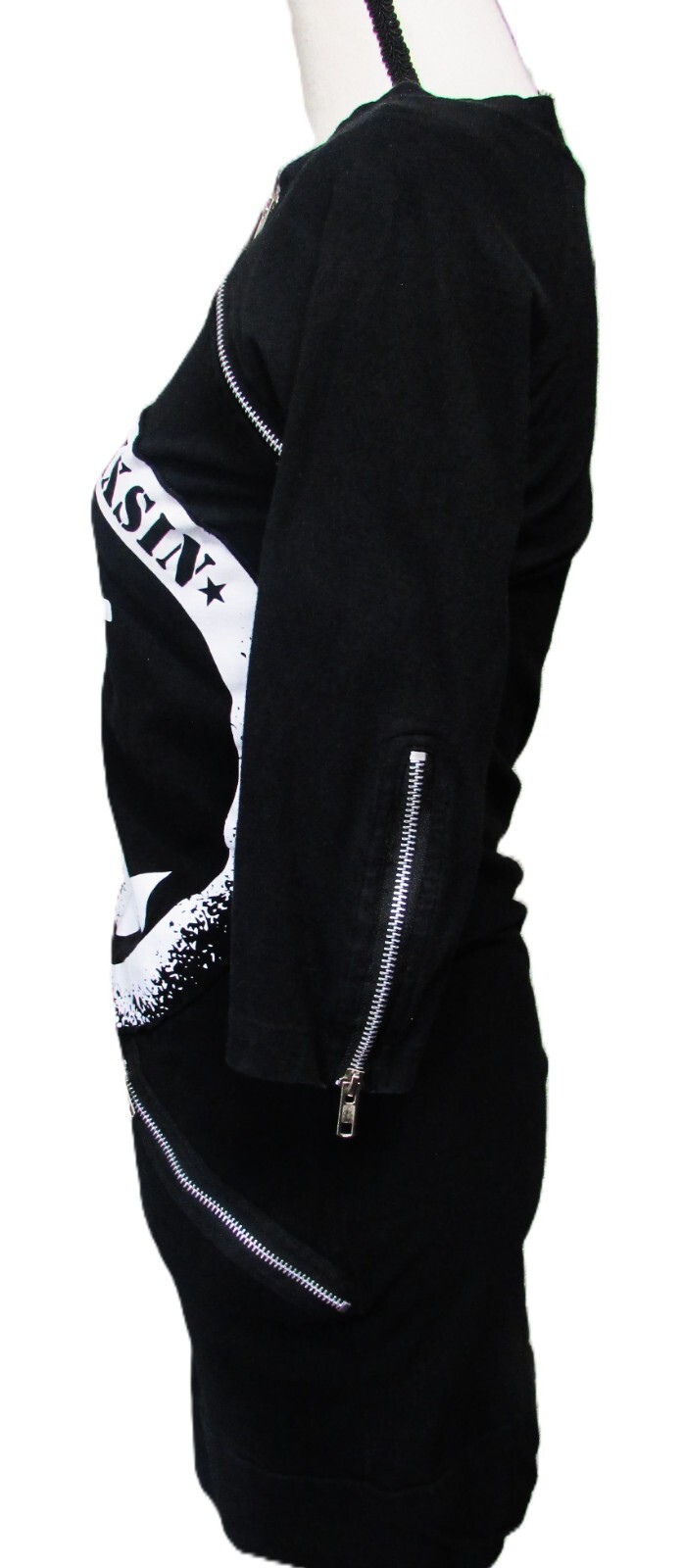 Vixxsin Black Dress S Anchor Zippers Gothabilly Rockabilly Nautical Punk Indie