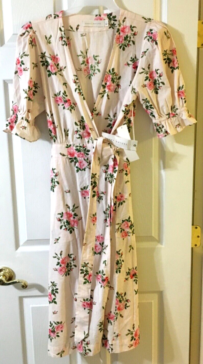 Happy X Nature Kate Hudson Wrap Dress, Size Large, Will Fit Size 10 To Size 12.