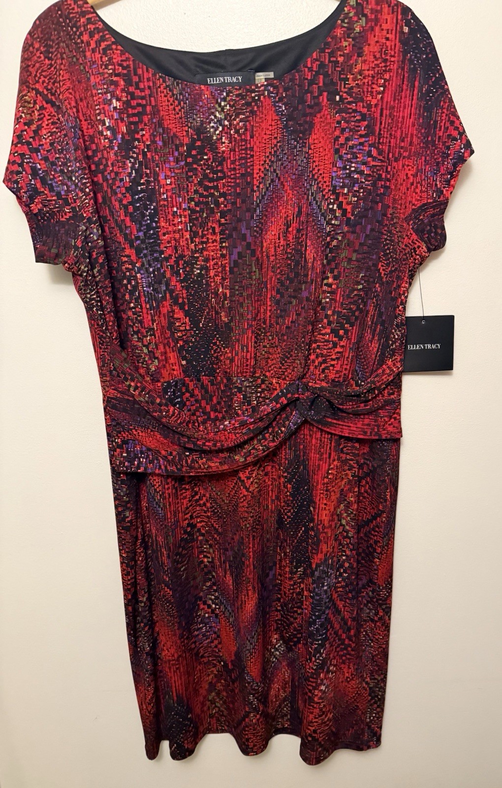 Ellen Tracy Jersey Twist Dress Size 12P