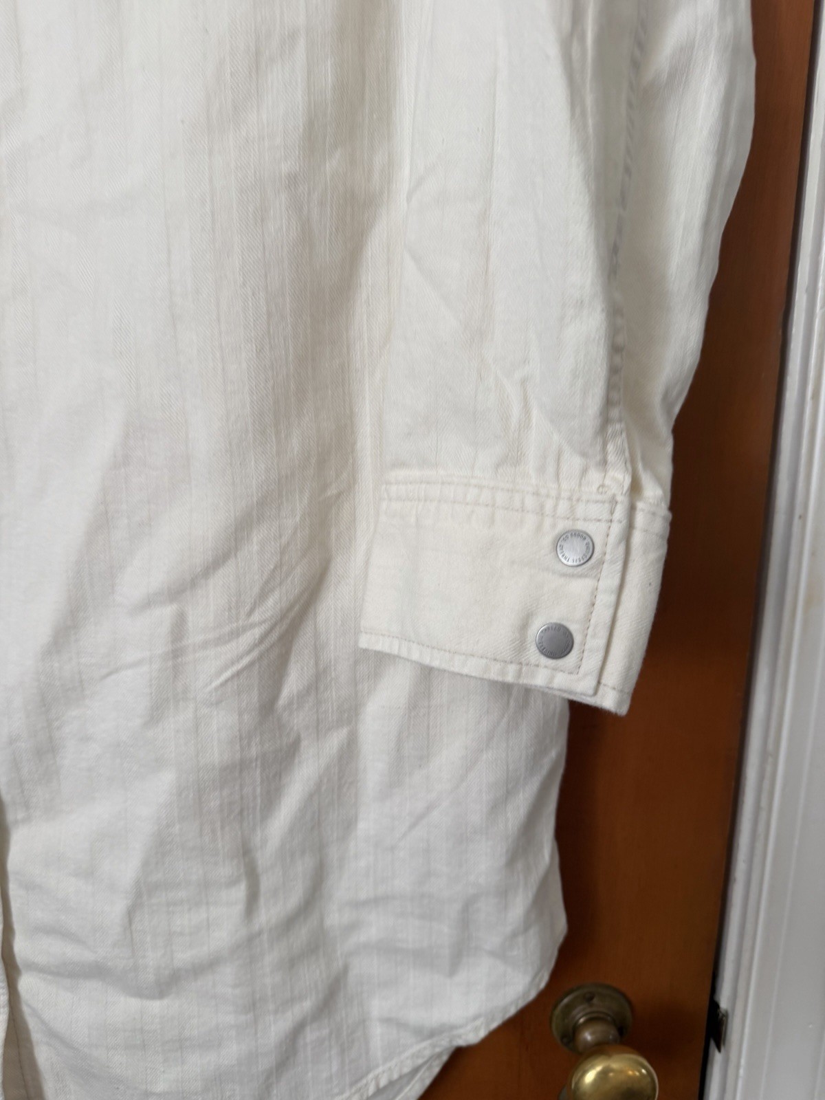 Women’s Universal Thread White Western Button-Up Shirt Dress Size Small NWT