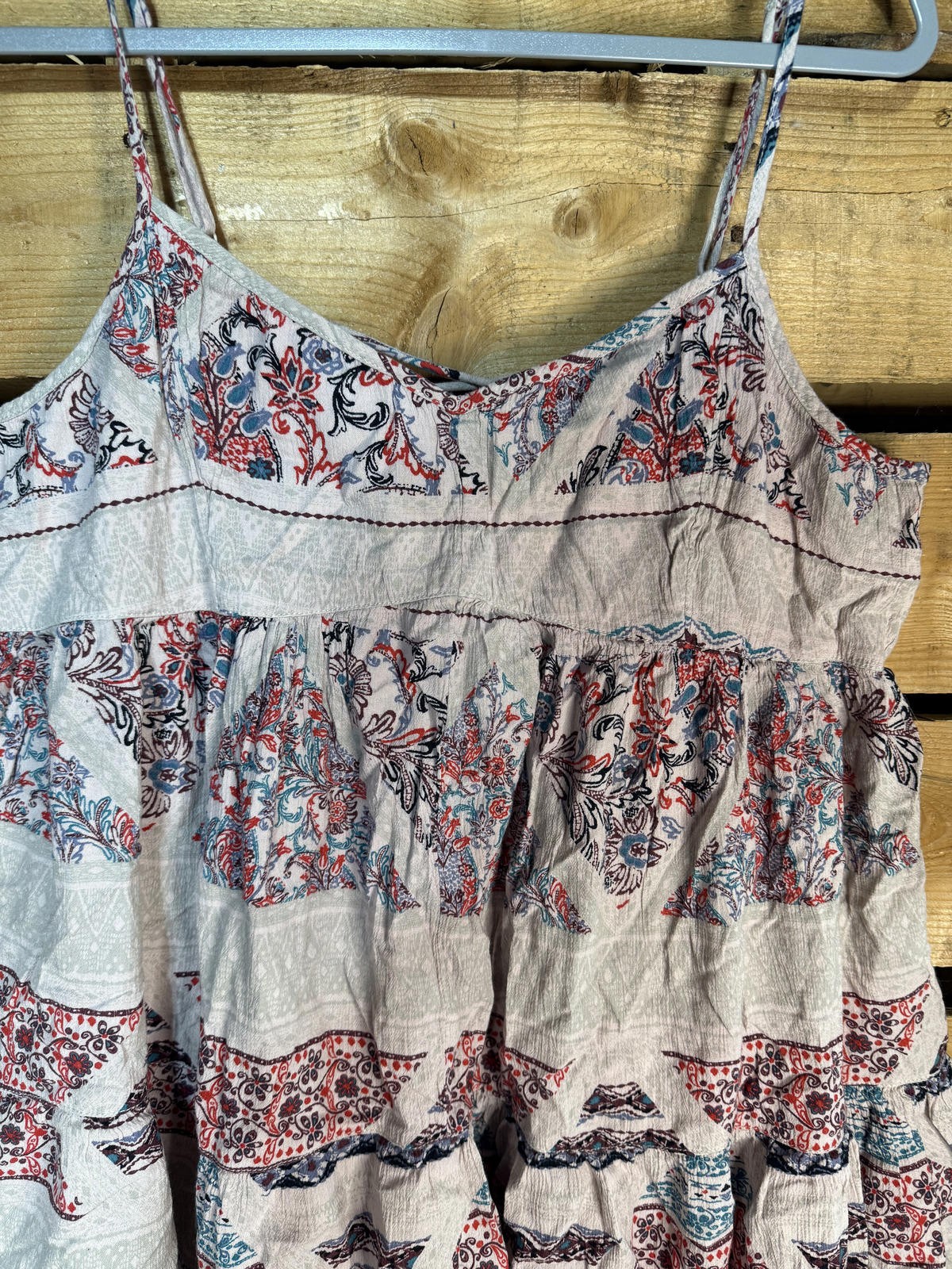 Bohemian Patterned Spaghetti Strap Dress