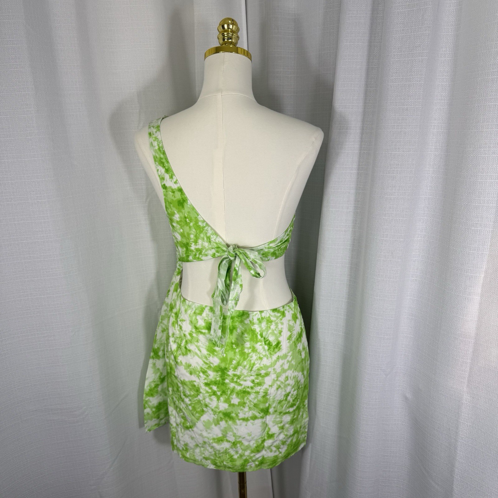 NEW For Love & Lemons Devon Mini Dress Large Cut Out Y2K One Shoulder Sexy $198