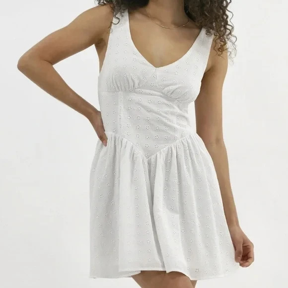 No Boundaries Corset Waist Flair Eyelet Dress – Size XL (16-18)