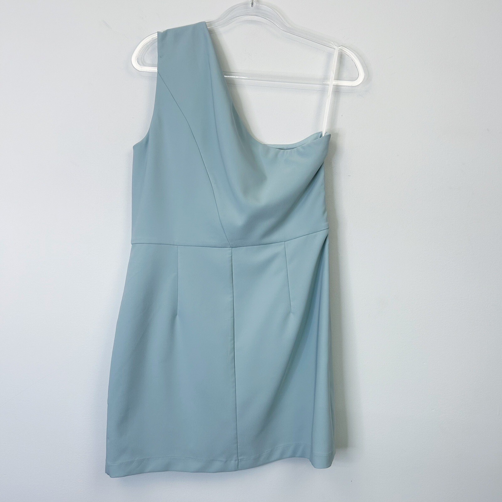 NEW Michael Costello Revolve One Shoulder Dress Womens Size XL Blue Cocktail