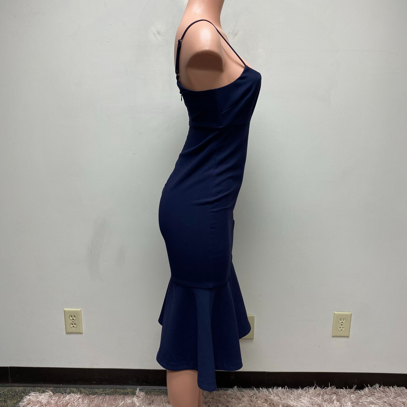 Likely Blue Adjustable Spaghetti Strap Scoop Neck Prina Mermaid Bodycon Dress 2