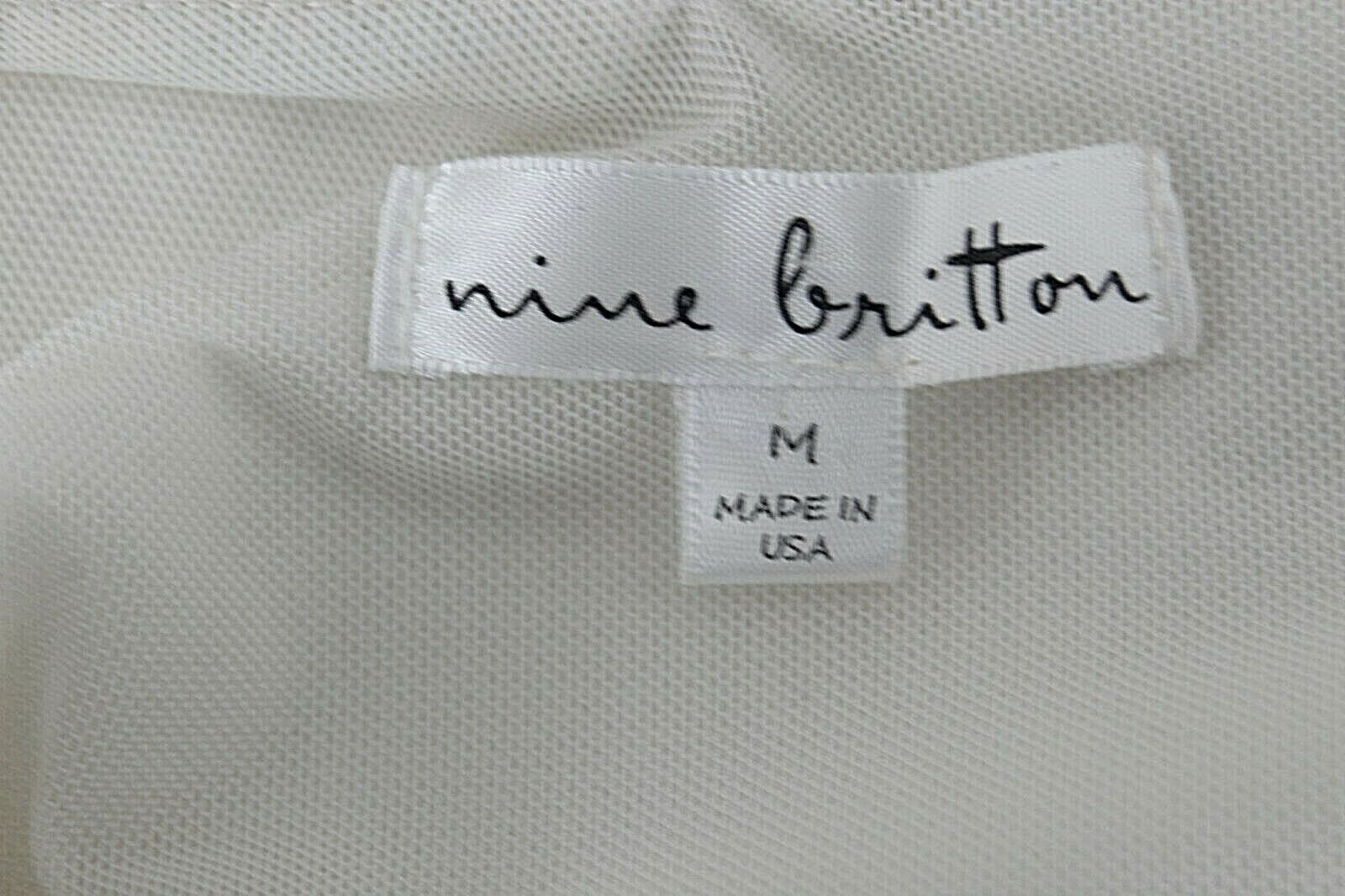Nine Britton Sz M White Lace Overlay Fit n Flare Poly Nylon Blend Dress