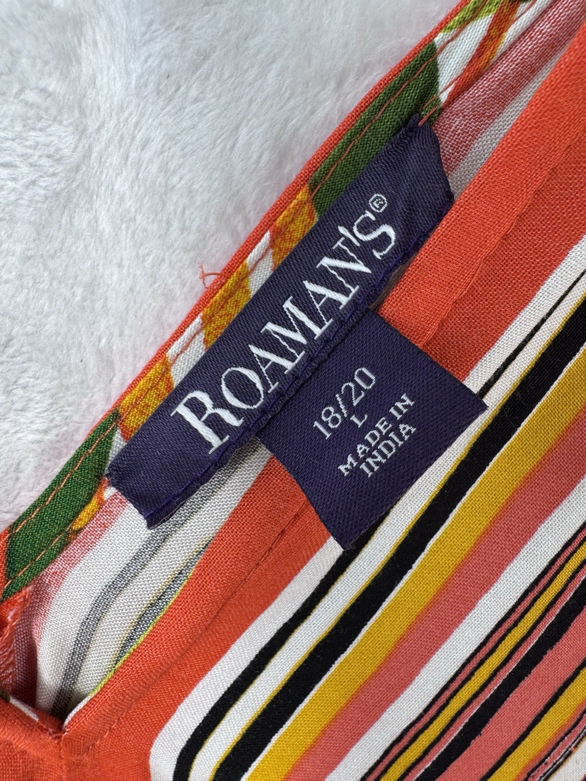 Roaman’s Plus Size Scarf Print Maxi Dress Handkerchief Hem V-Neck Tropical 18/20