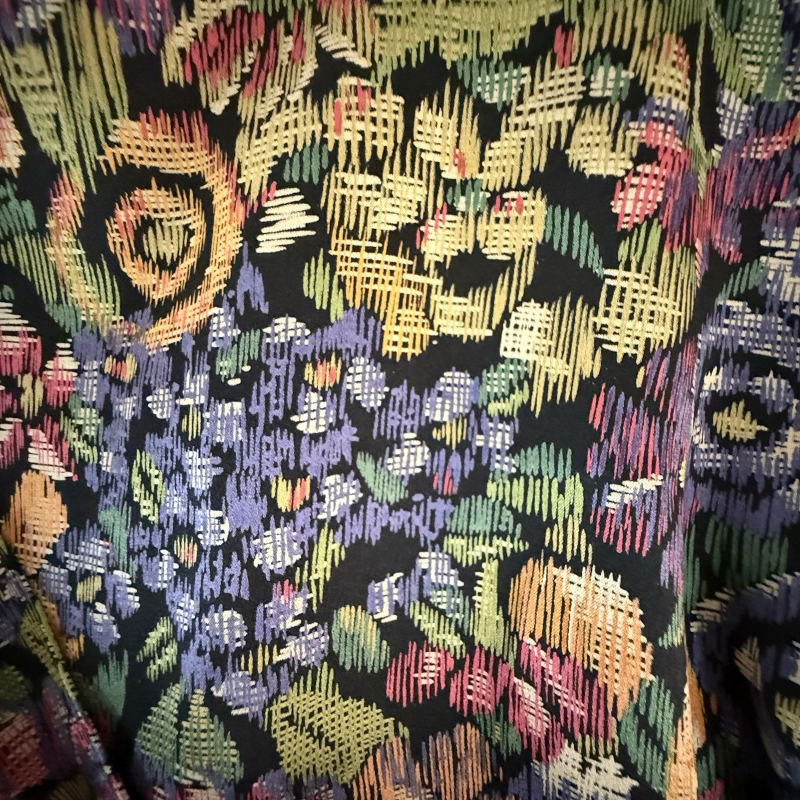 Vintage Adele Simpson Silk Floral Print Dress Size 10 See Measurements Career
