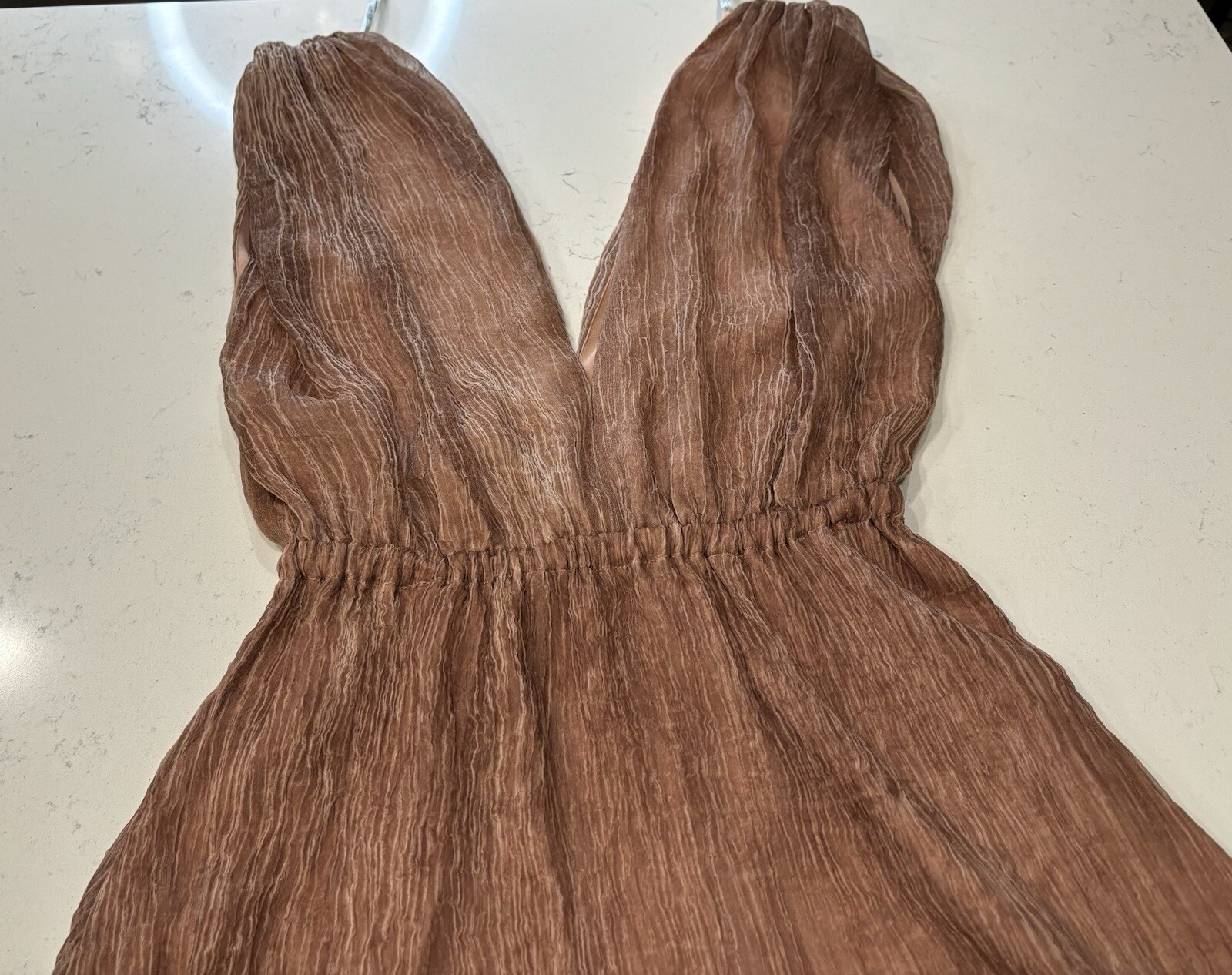 BOBI BLACK (Revolve) Formal Maxi Dress XS Double V-neck Boho Flowy Feminine