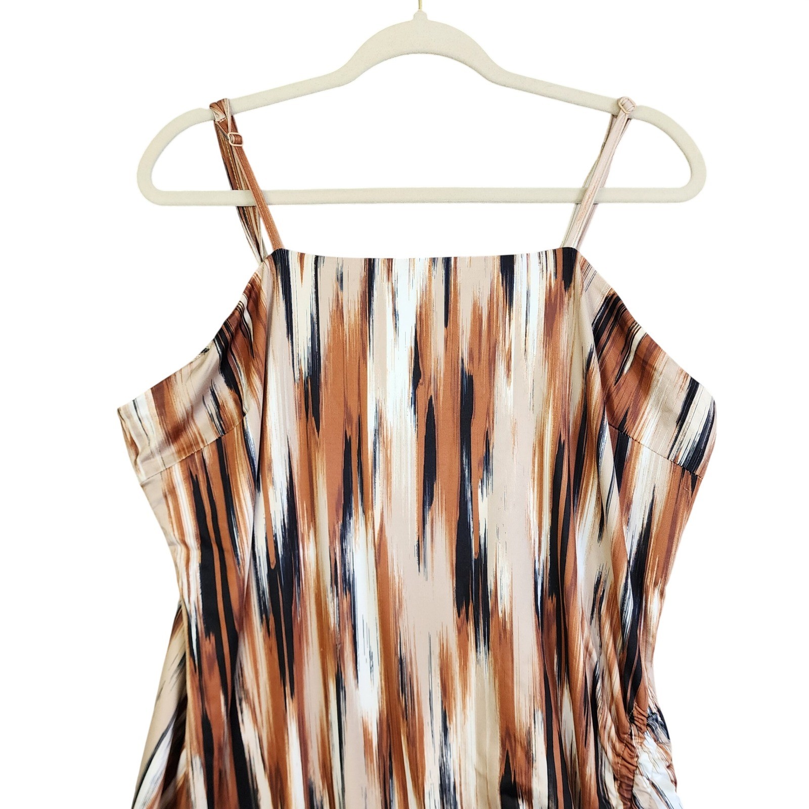 Madden NYC Womens Side Ruched Dress Size XXXL Brown Party Cocktail Club Sexy