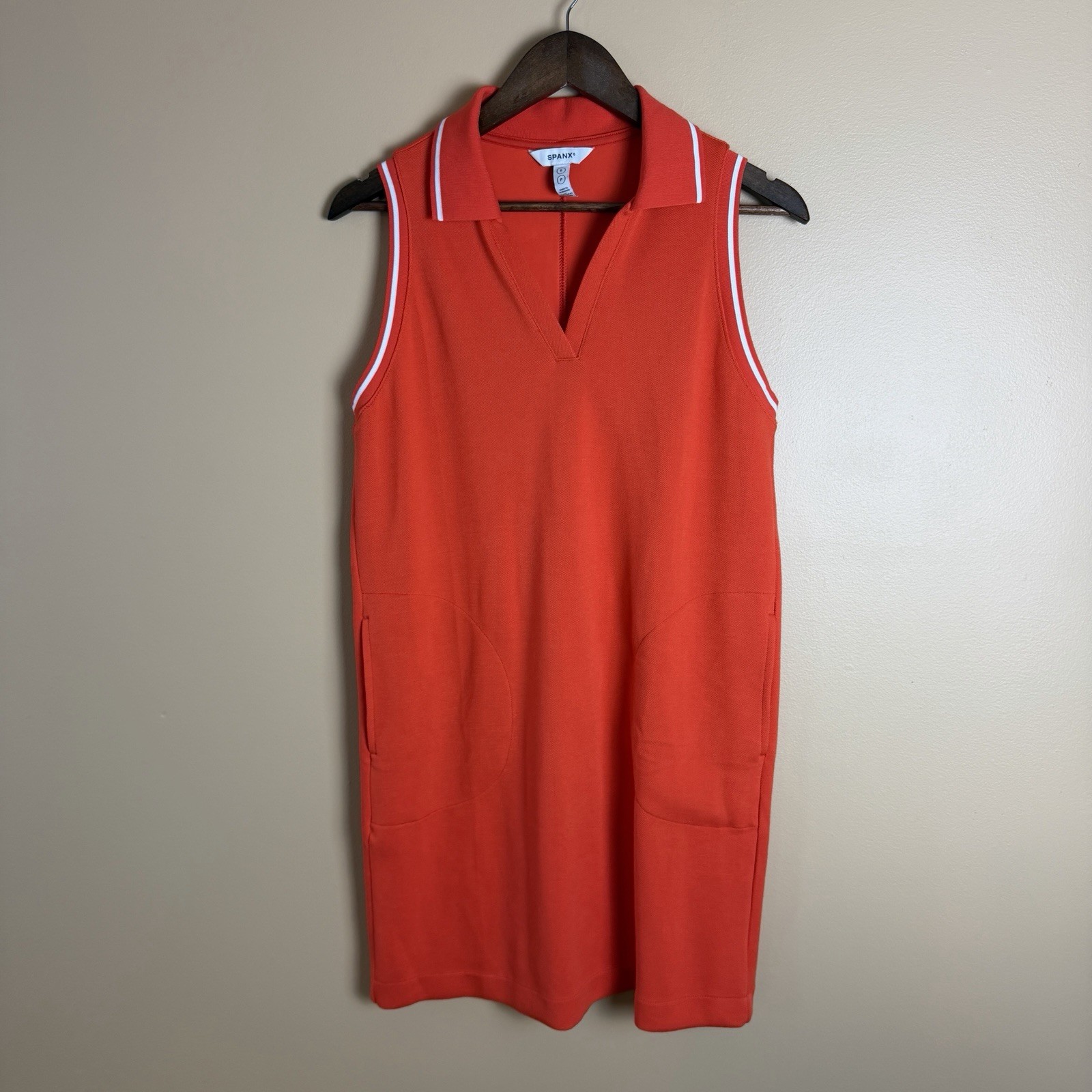 Spanx Air Essentials Pique Polo Tank Dress Golf Preppy Sport S
