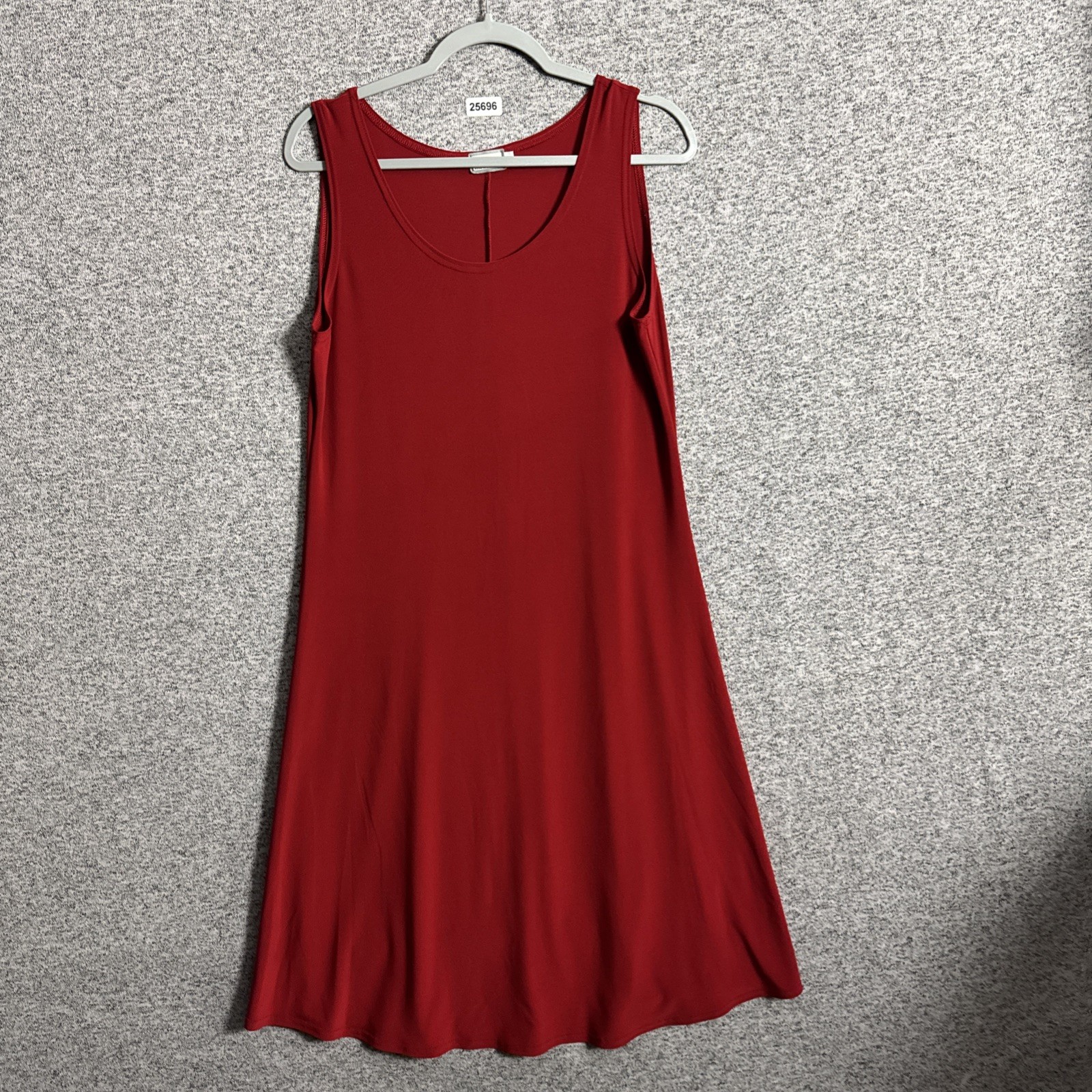 Sympli The Best Canada Women’s 10 Red Sleeveless Tank Dress A-Line Scoop Midi