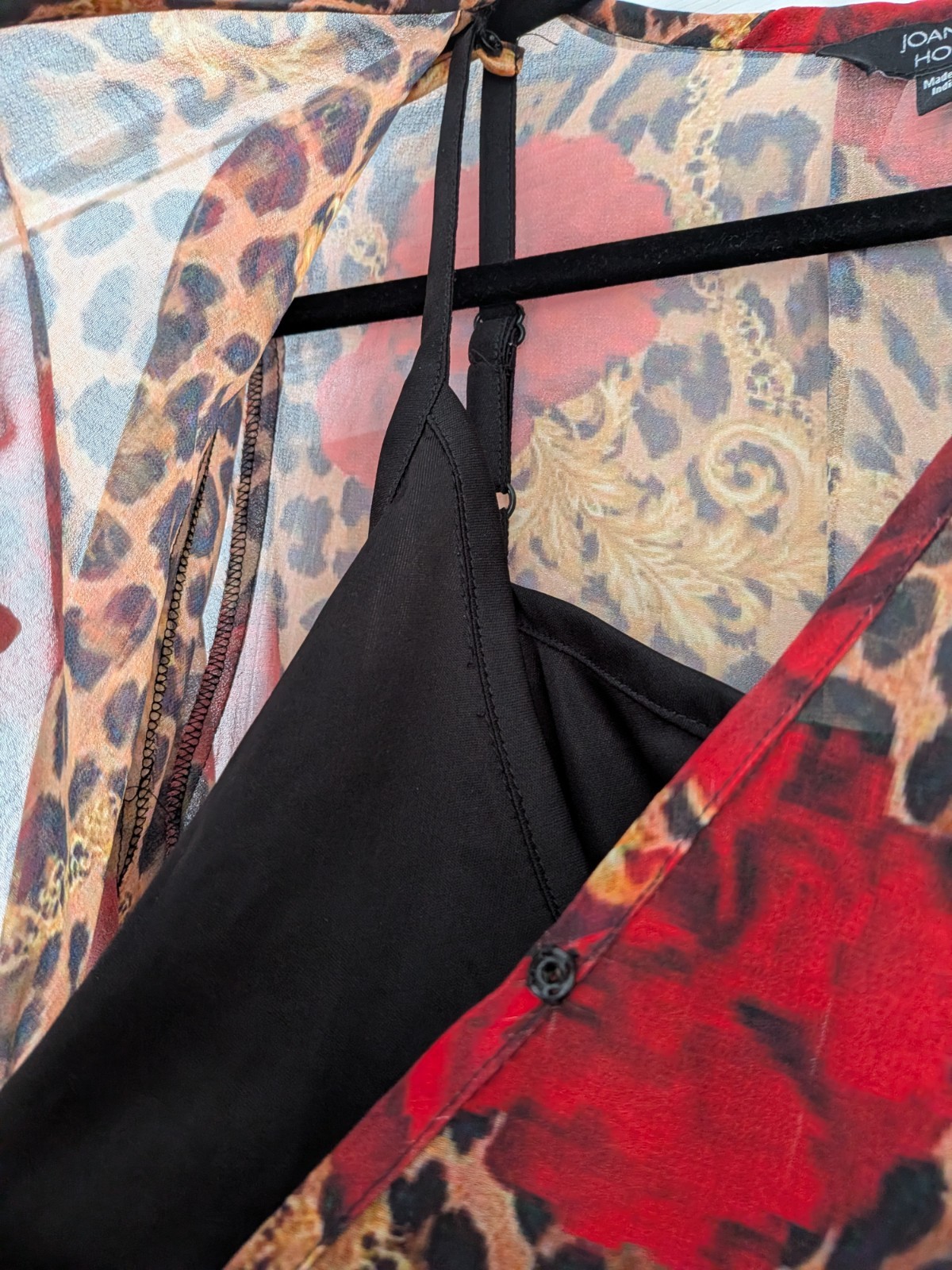 Joanna Hope Leopard Rose Chiffon Maxi Dress size 18