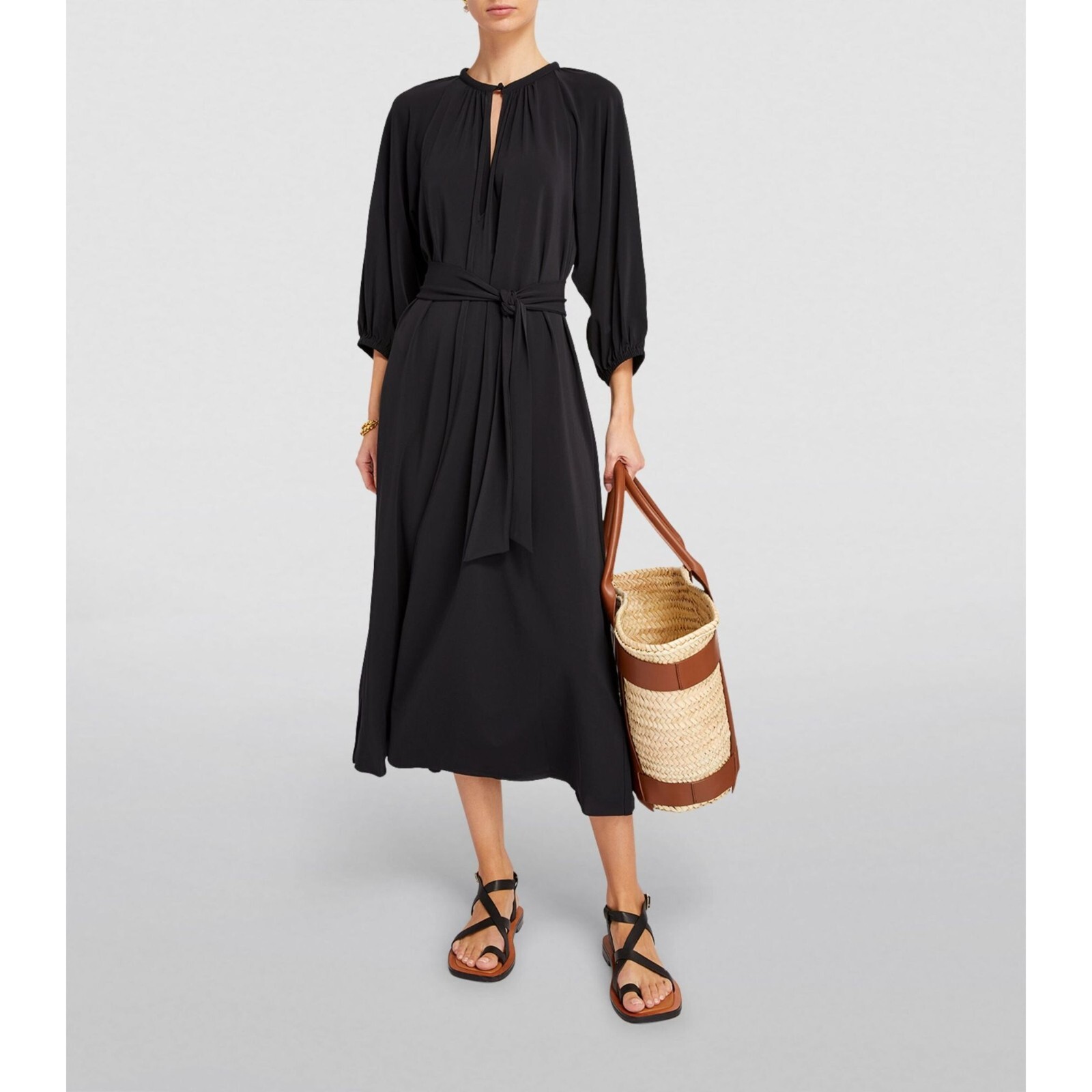 ERES Adela Dress in Noir Black Medium New Womens Maxi Long Beach Gown