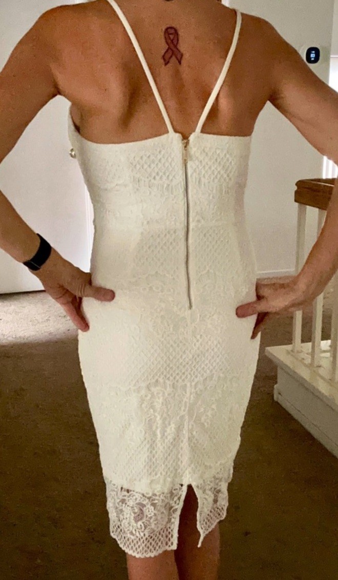 Guess Cream ivory Cocktail evening wedding Dress size 8