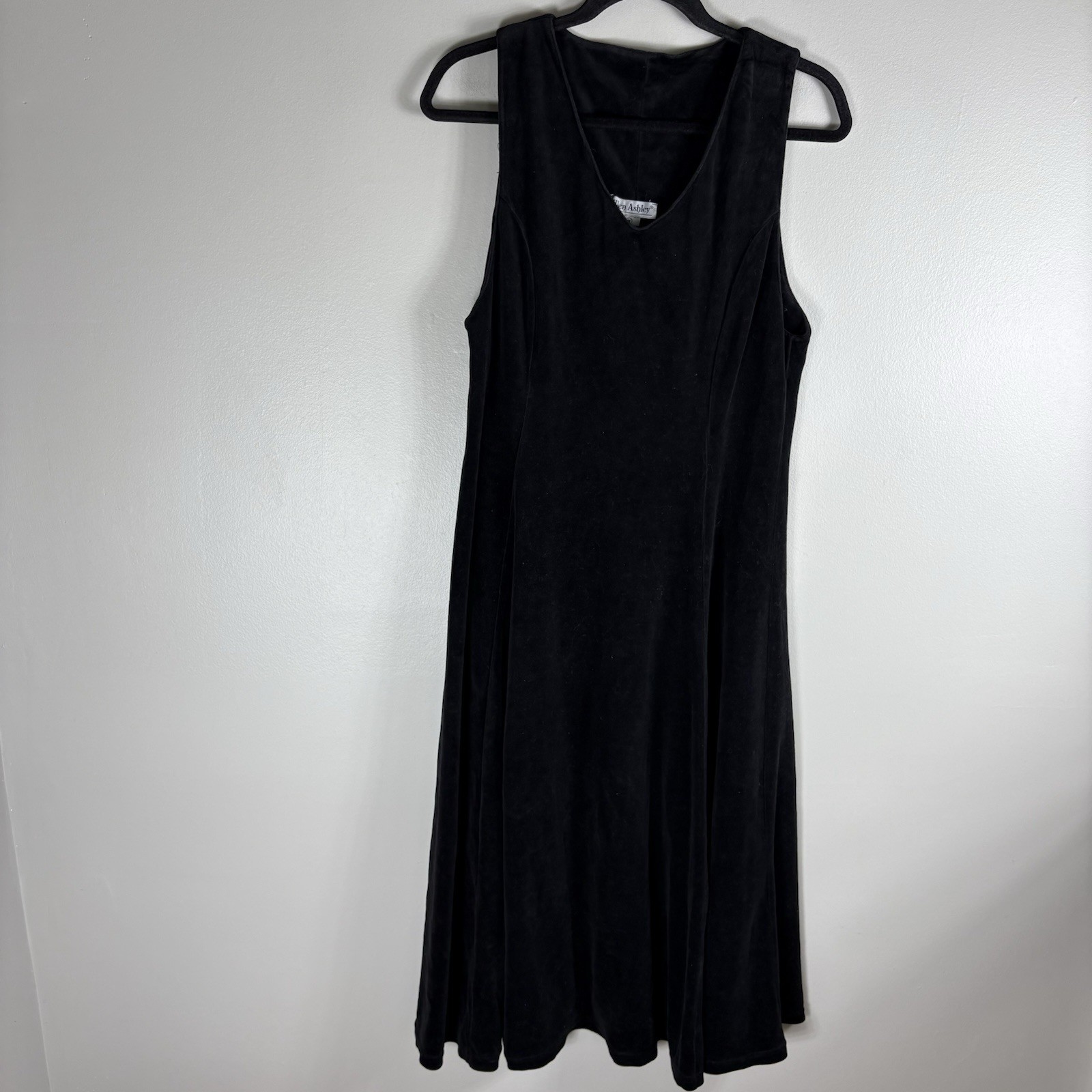 Ellen Ashley Women’s Medium Black V Neck Fit And Flare Pullover Maxi Dress