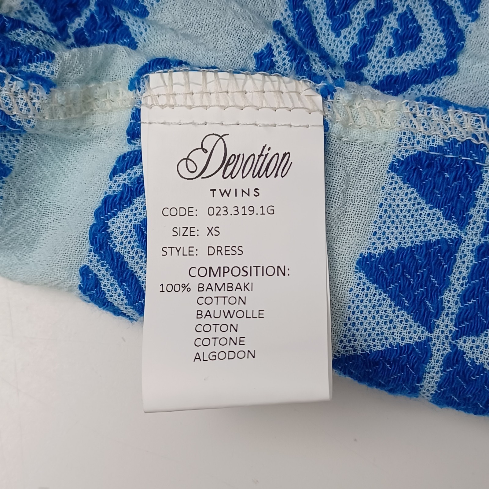 Devotion Twins Embroidered Ella Tunic Dress Size XS Women Boho Cotton Bell Sleev
