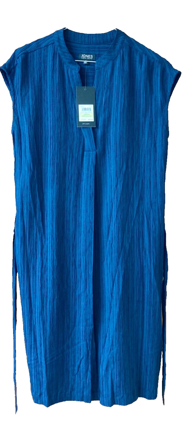 NWT $99 Jones NY Shift Dress Crushed Chiffon Sleeveless Career Casual Women 4